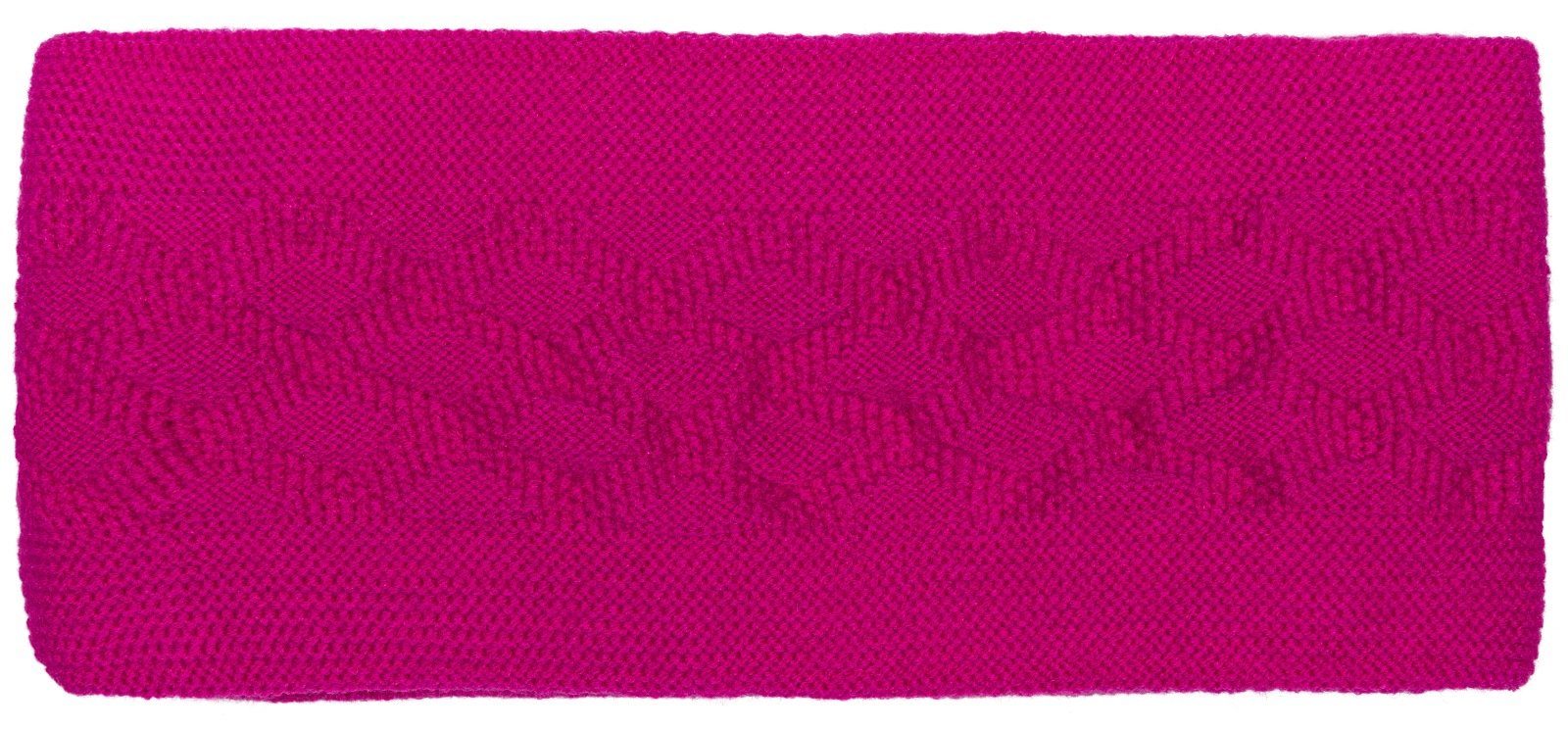 Stirnband Pink Muster mit Rauten styleBREAKER (1-St) Stirnband Strick