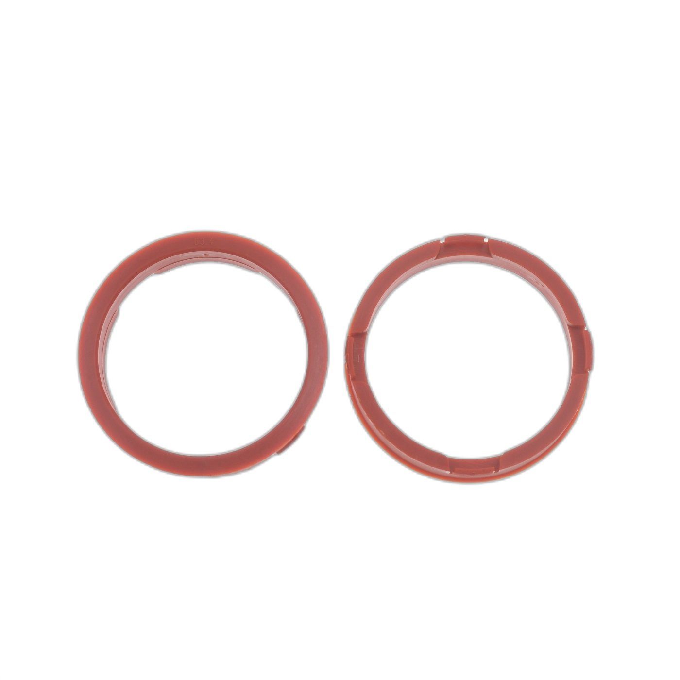 BRANDT AUTOMOTIVE Reifenstift 4X Zentrierringe rot Felgen Ringe Made in Germany, Maße: 73,1 x 63,4 mm