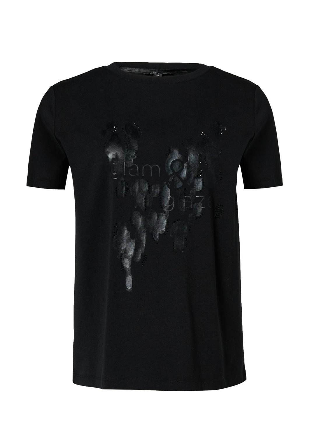 comma Kurzarmshirt T-Shirt mit Artwork Artwork günstig online kaufen