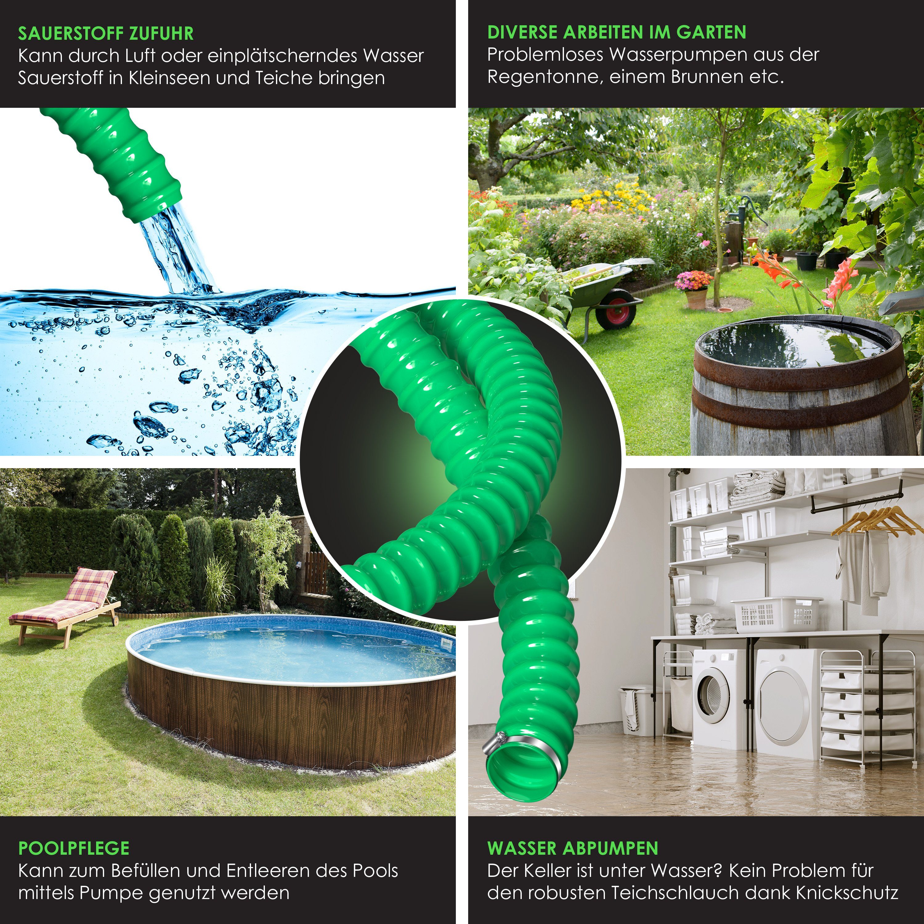 KESSER Spiralschlauch, Premium Teichschlauch Spiralschlauch