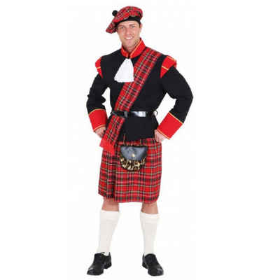 Orlob Kostüm Schotte mit rot-karierten Schotten-Rock für Herren