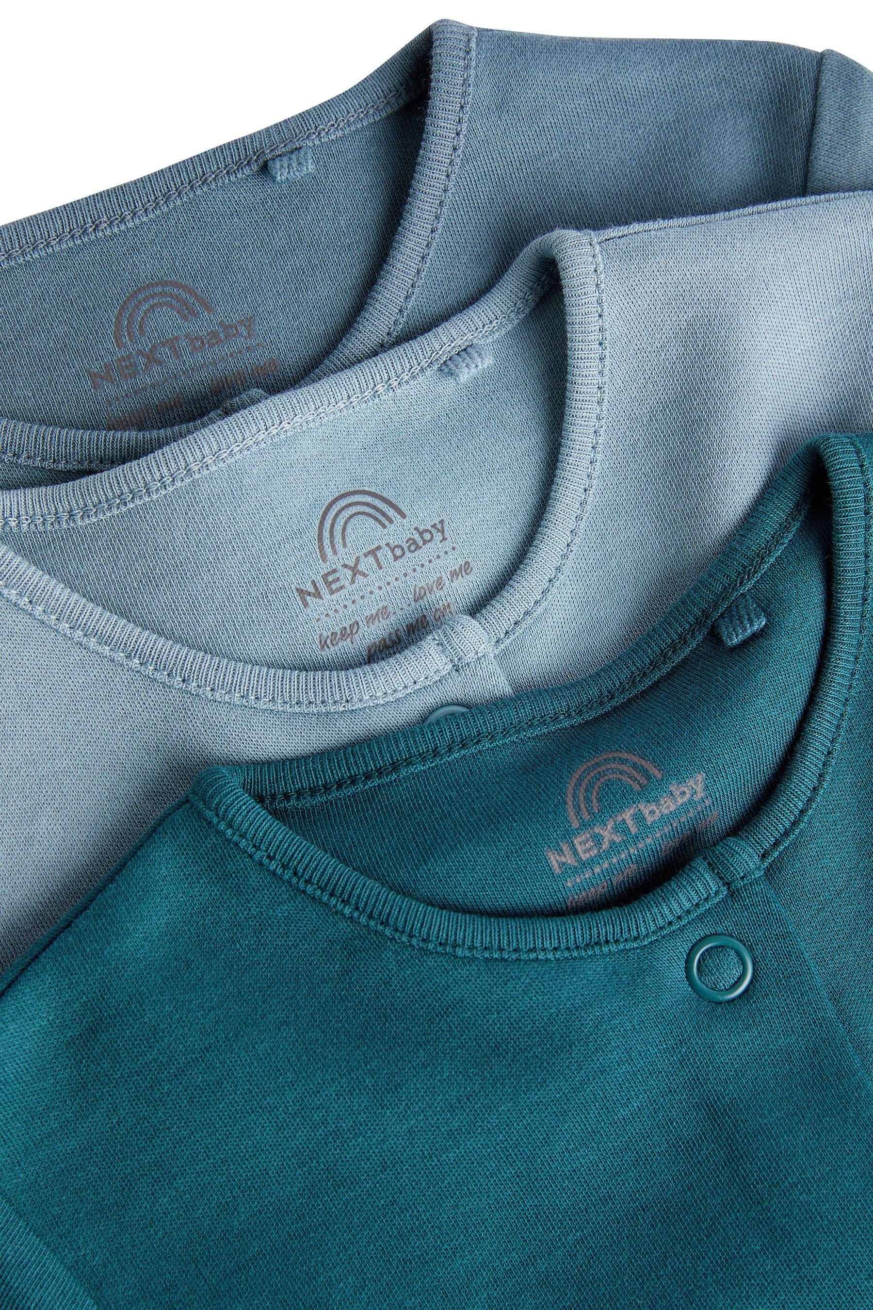 Next Schlafoverall Babyschlafanzüge aus Baumwolle im 3er-Pack (3-tlg)