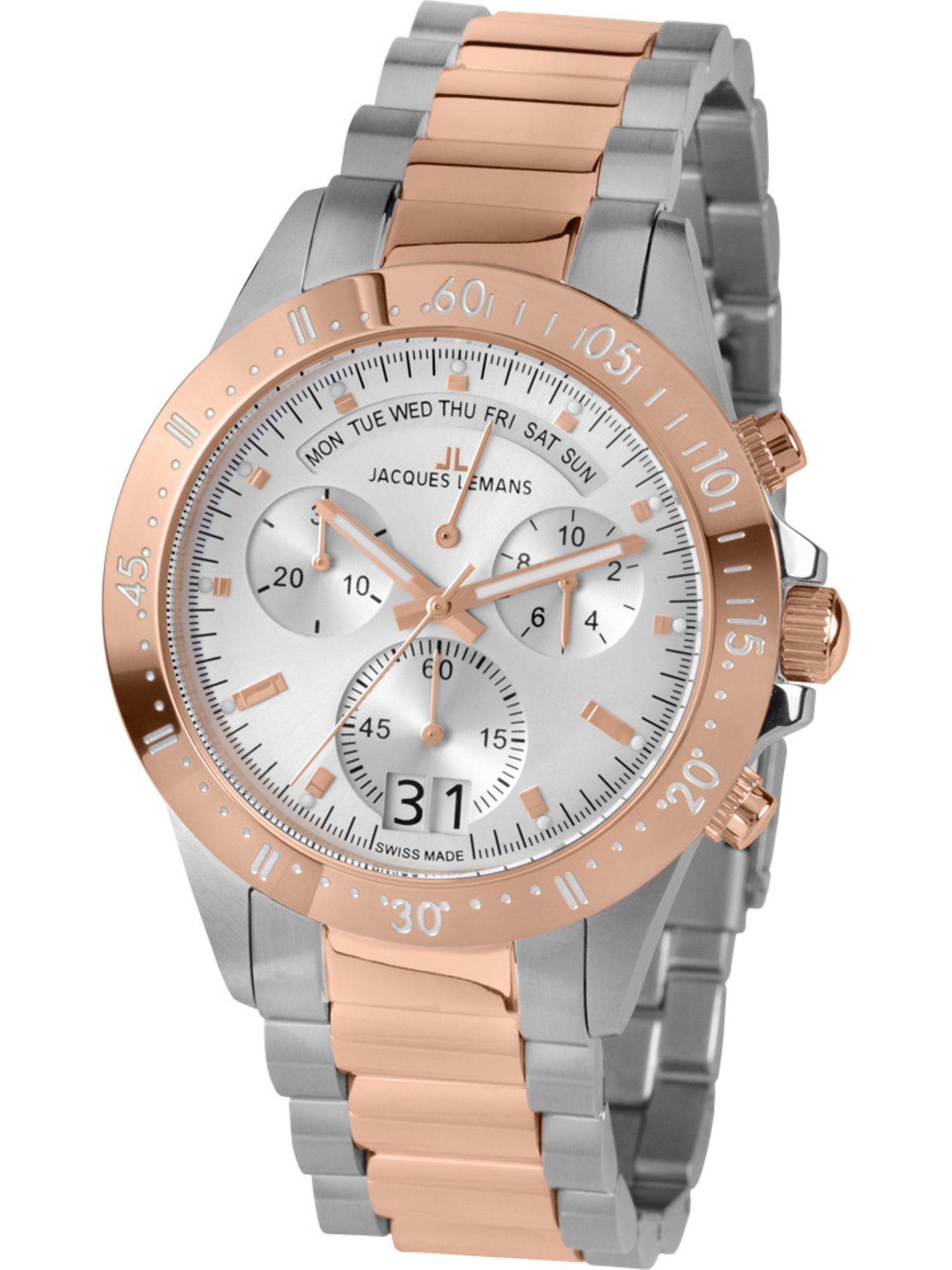 Quarzuhr Jacques Lemans Herren-Uhren Analog Quarz