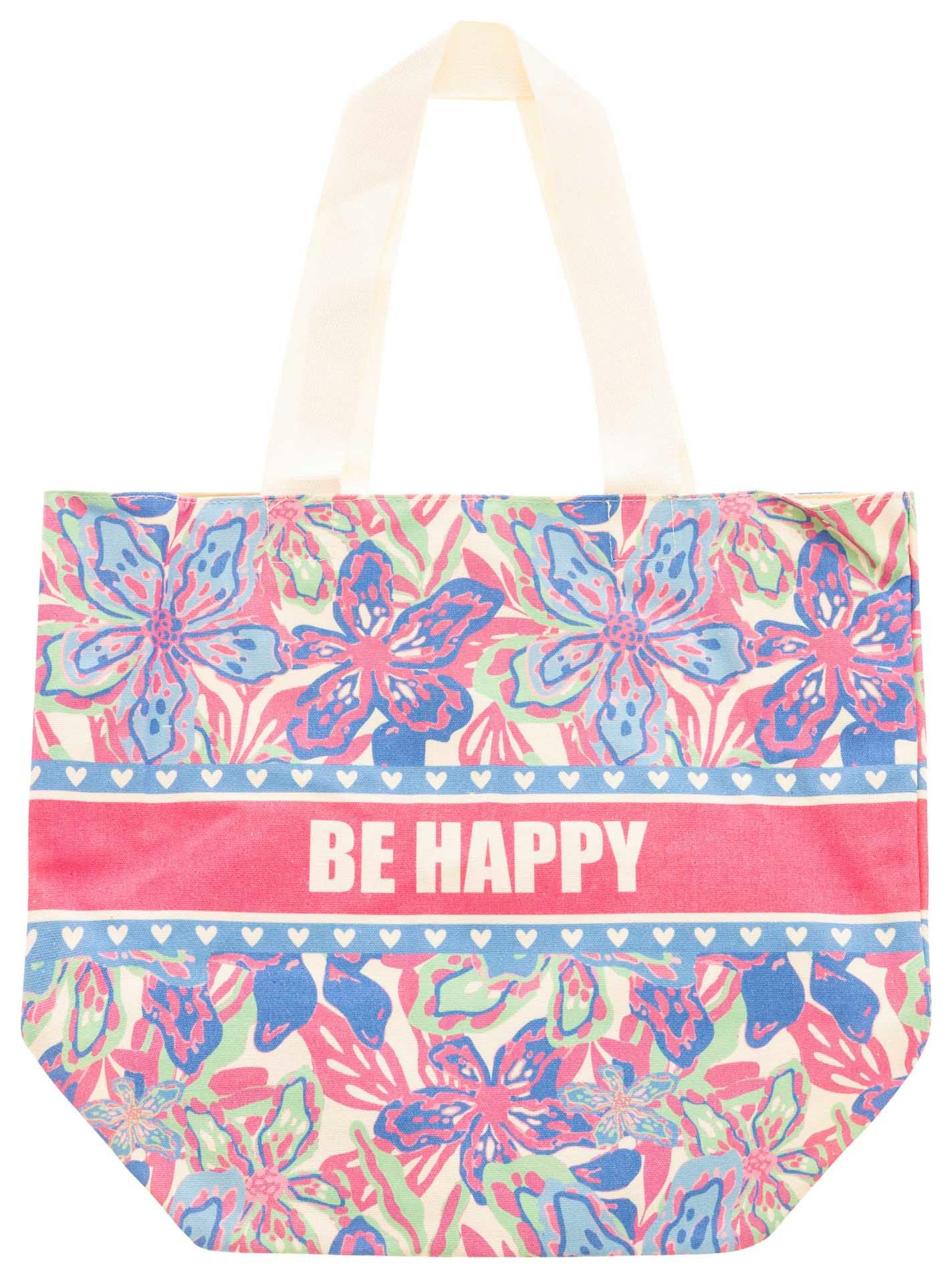 Zwillingsherz Tragetasche, Stofftasche mit Henkel, bunter Mustermix