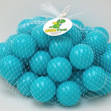 LittleTom Bällebad-Bälle 50 Bälle für Bällebad 5,5cm Babybälle Plastikbälle, Spielbälle türkis
