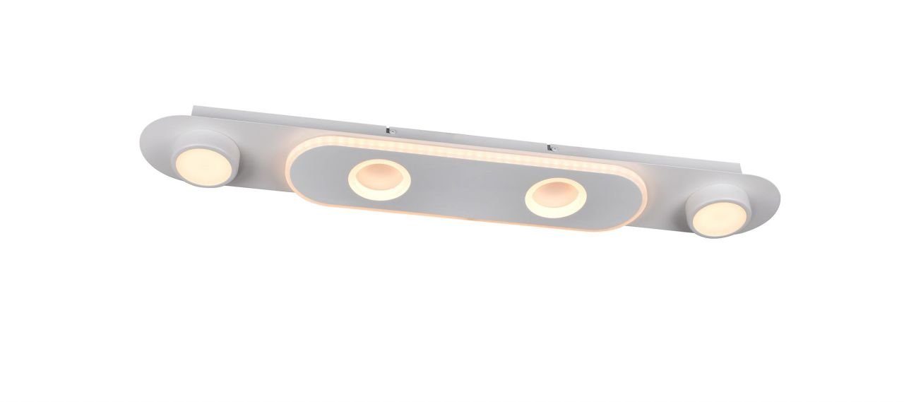 LED weiß, 4flg Deckenleuchte integriert, LED 1x 30W Lampe, Brilliant LED Irelia, 3000K, Spotbalken int Irelia