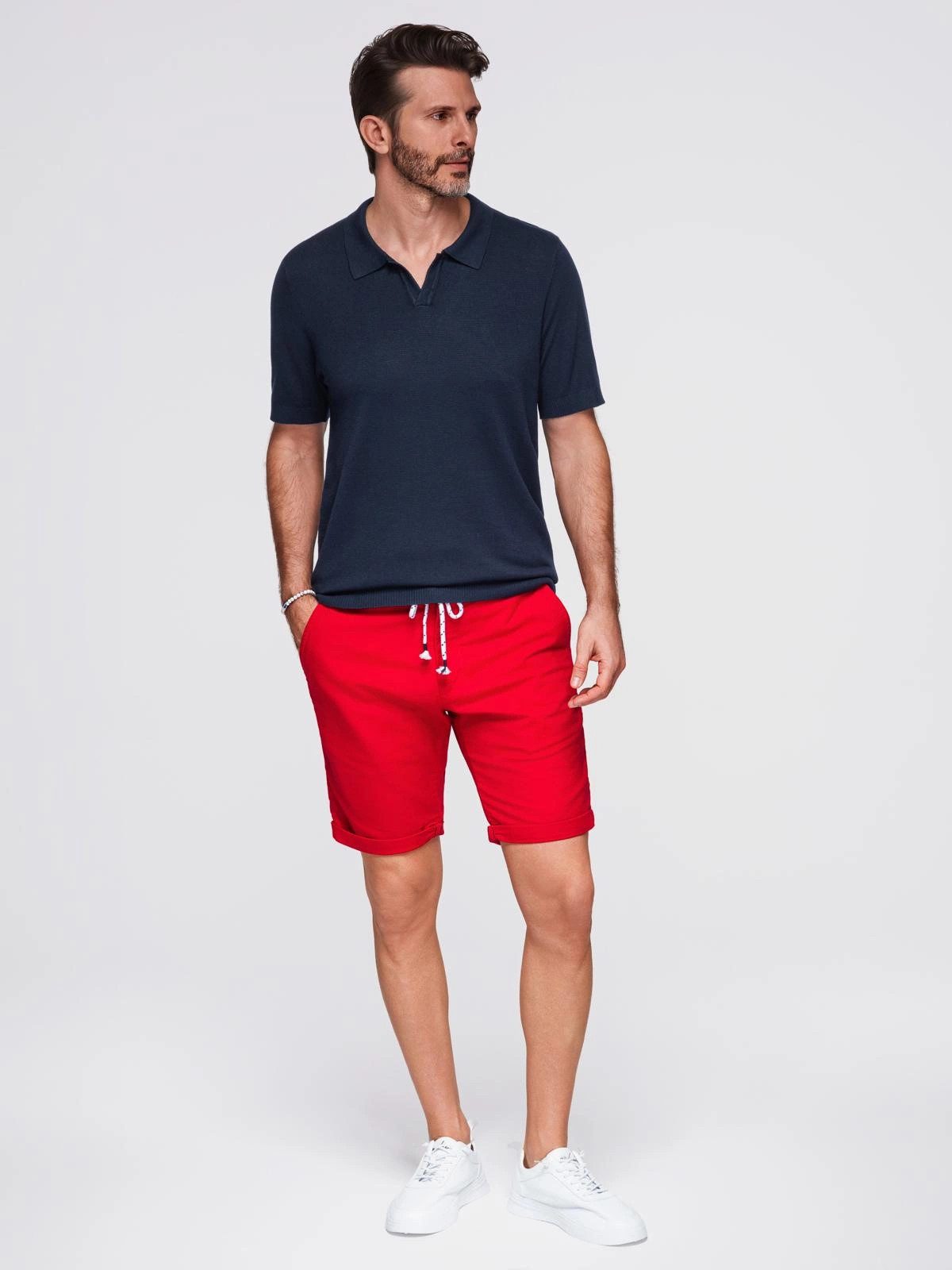 OMBRE Poloshirt Knopfloses Herren-Poloshirt mit klassischer günstig online kaufen