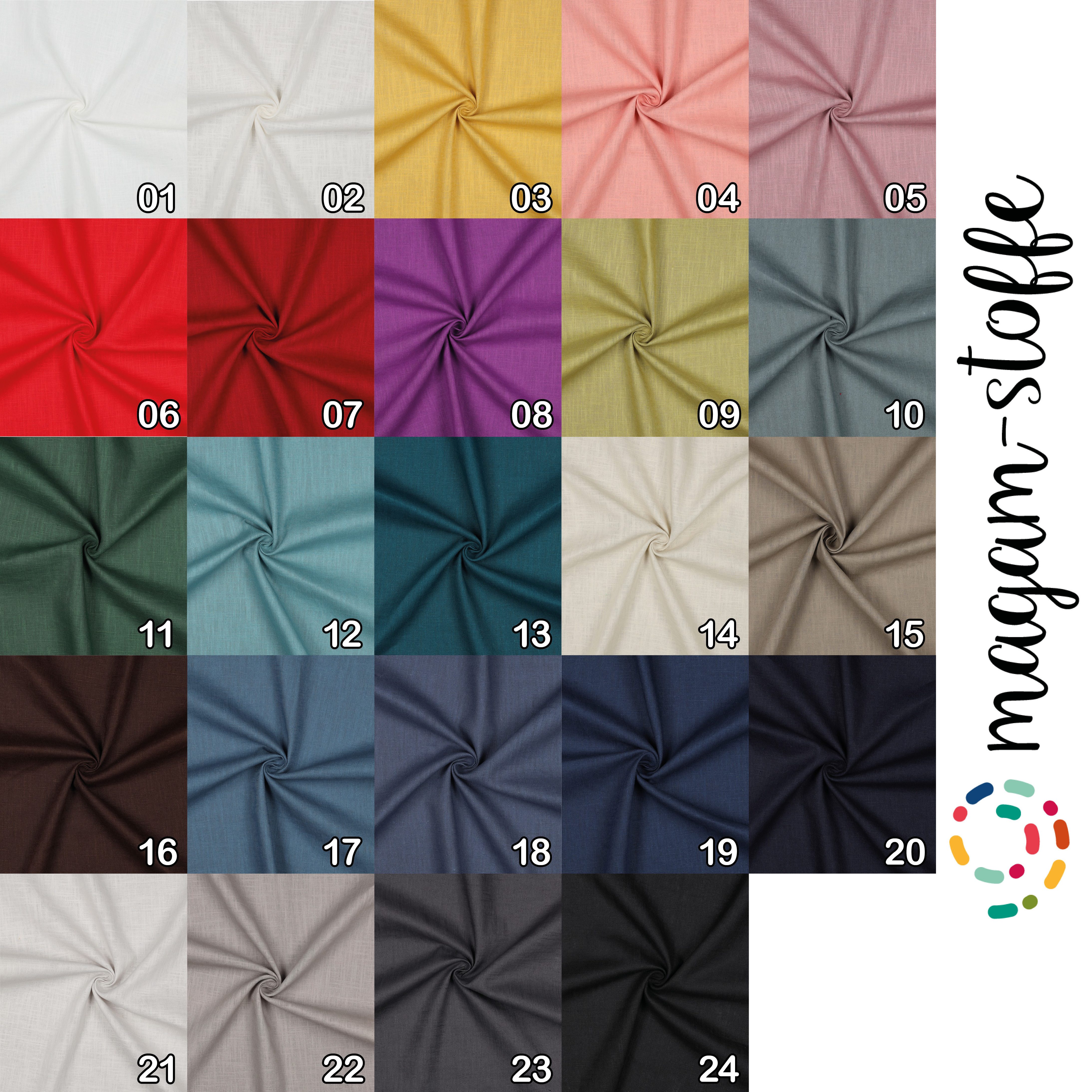 MAGAM-Stoffe Stoff "Julia", Leinenstoff aus 100% Leinen ÖKO-TEX Meterware ab 50cm