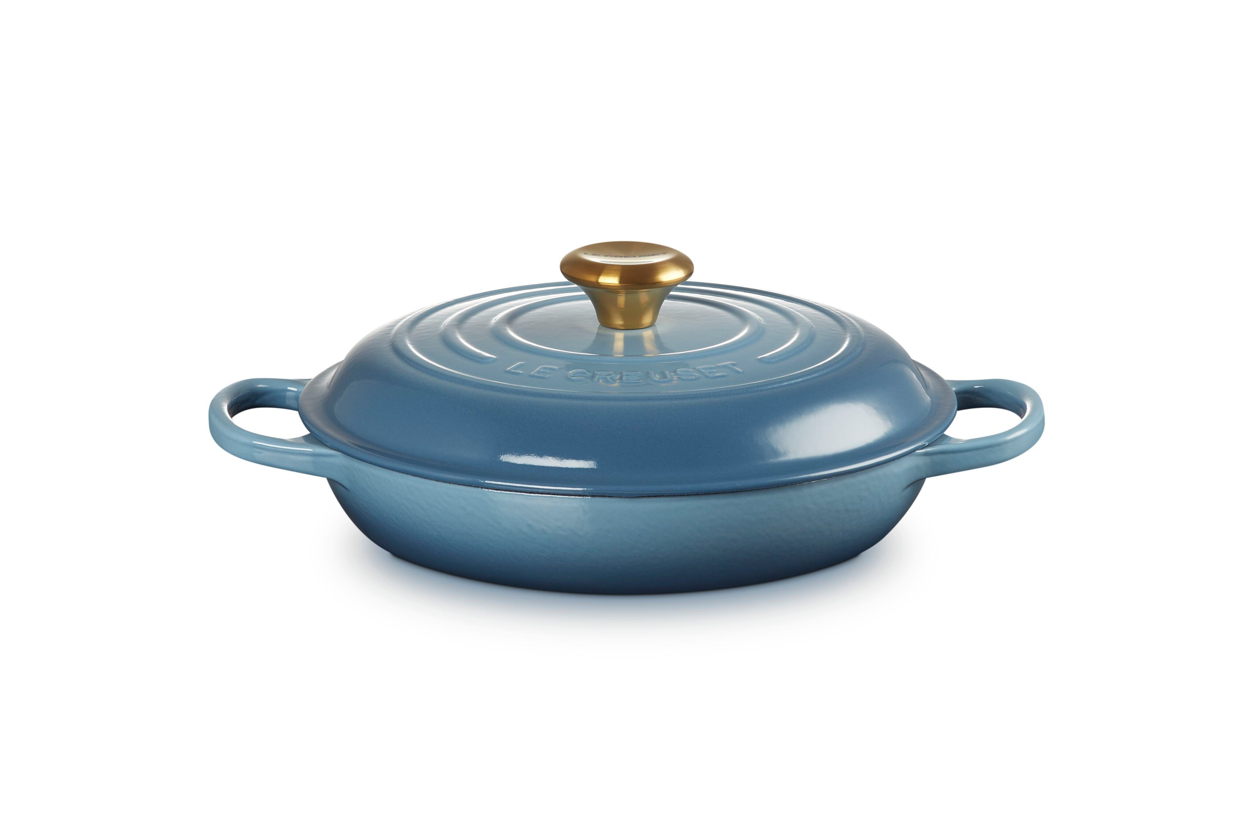 LE CREUSET Bratentopf Gourmet-Profitopf, Gusseisen, Rund, Ø 26 cm, 2,2 l, Chambray, 21180264344441