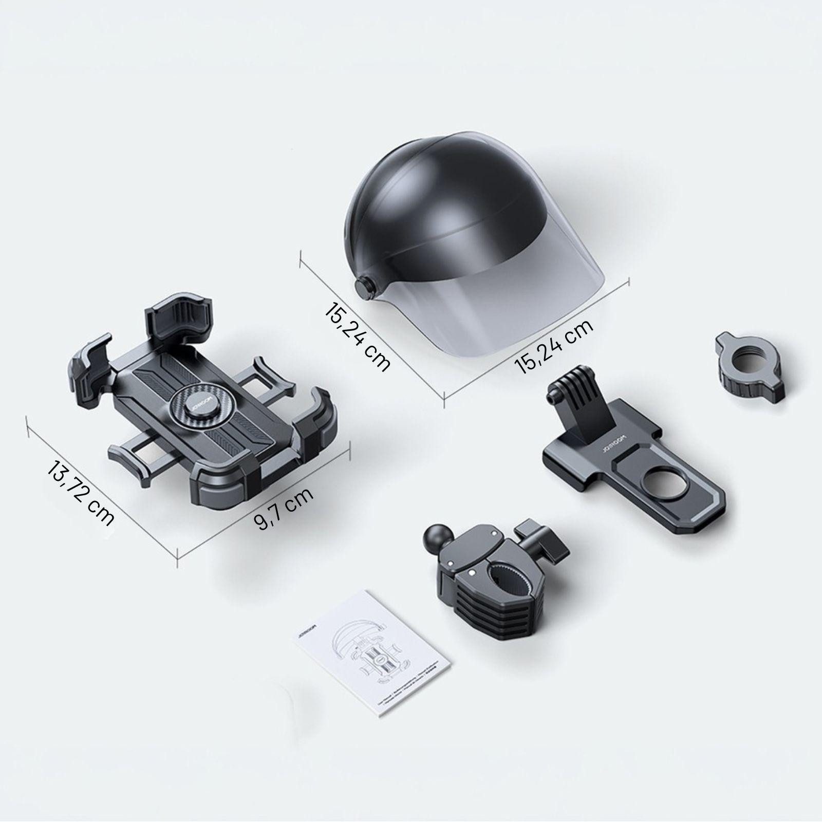 JOYROOM Handy-Halterung JR-ZS526 Fahrrad Halterung mit Regenschutz, (bis 7 Zoll, Universal Smartphone Handy Halter für Motorrad Bike Roller Scooter)