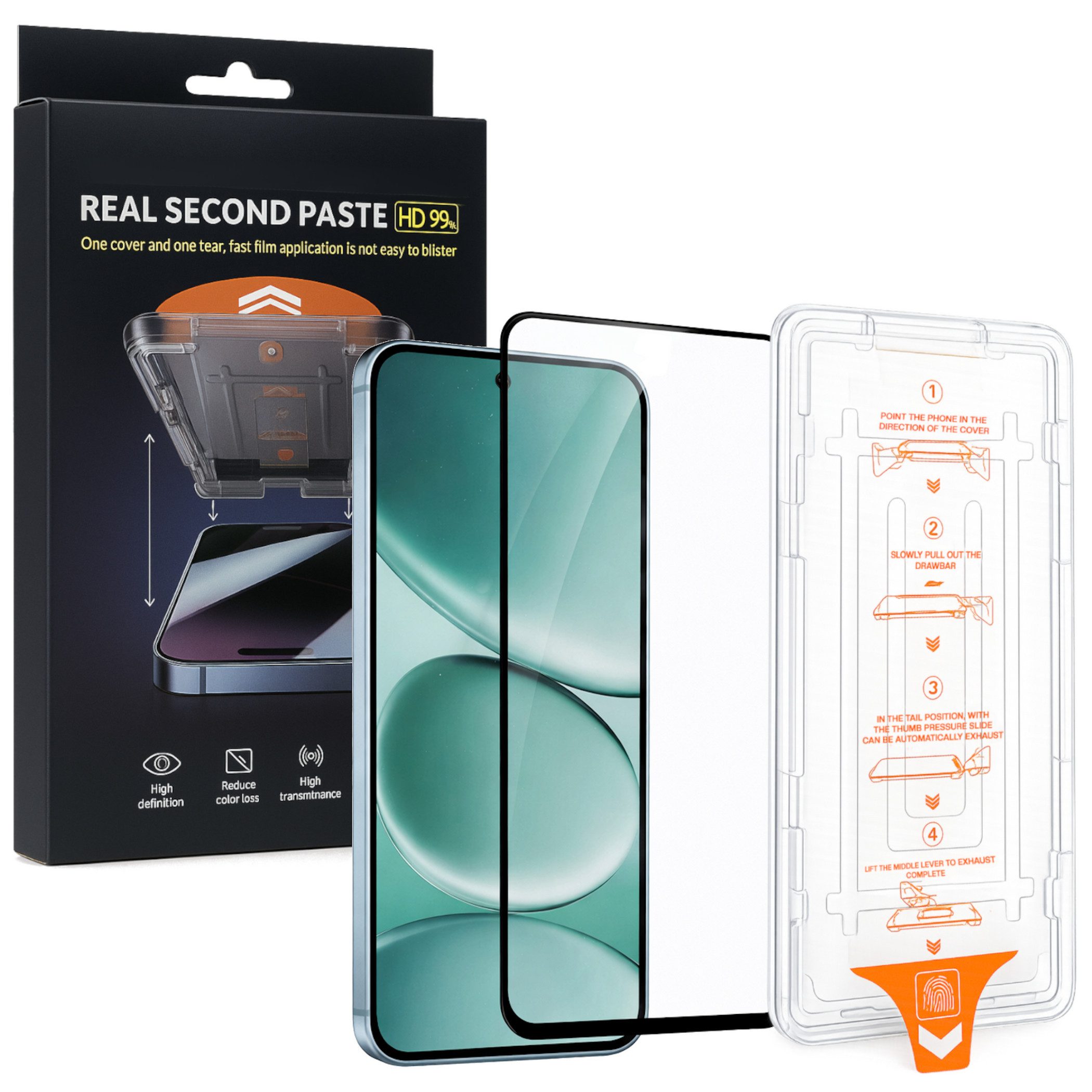 Wigento Handyhülle Für Xiaomi Redmi Note 15 Pro 5G SnapFit Schutzglas Installationshilfe, 9H Härte, kratzfest, stoßfest, Installationshilfe, Oleophob
