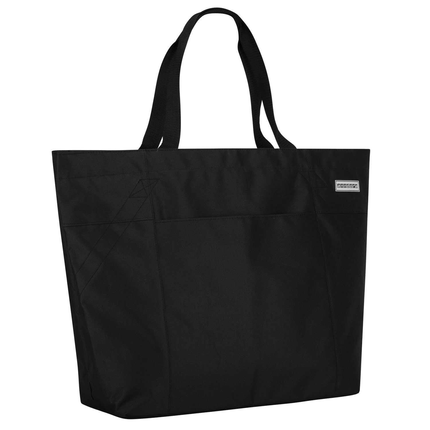 anndora XL-Strandtasche Schultertasche Freizeittasche 40 Liter, Geräumig – Stabil – Mit Reißverschluss – Innen- & Außenfach – Bild 4 von 5