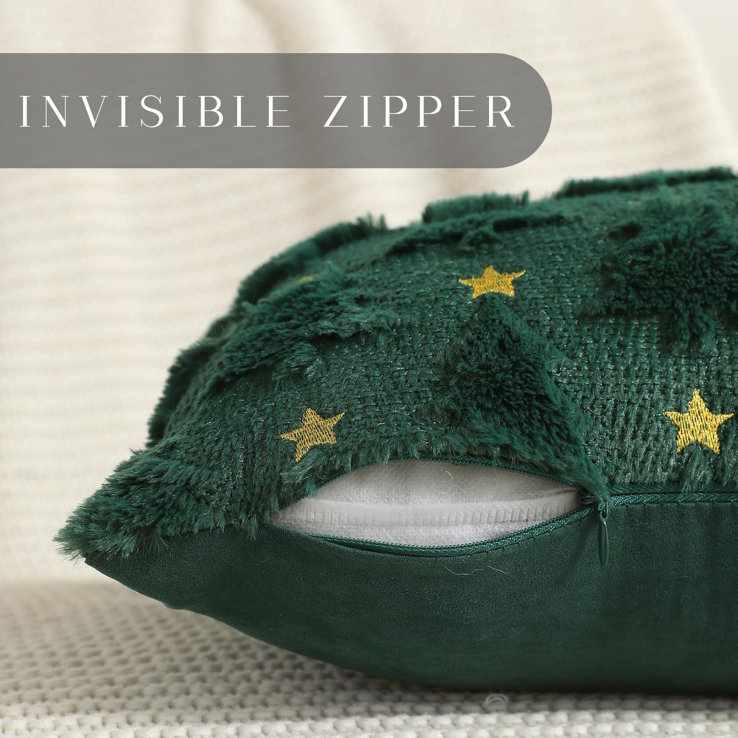 FOUORTUNATE-BEE Kissenbezüge Weihnachtsbaum-Plüsch-Kissenbezug, weich und f günstig online kaufen