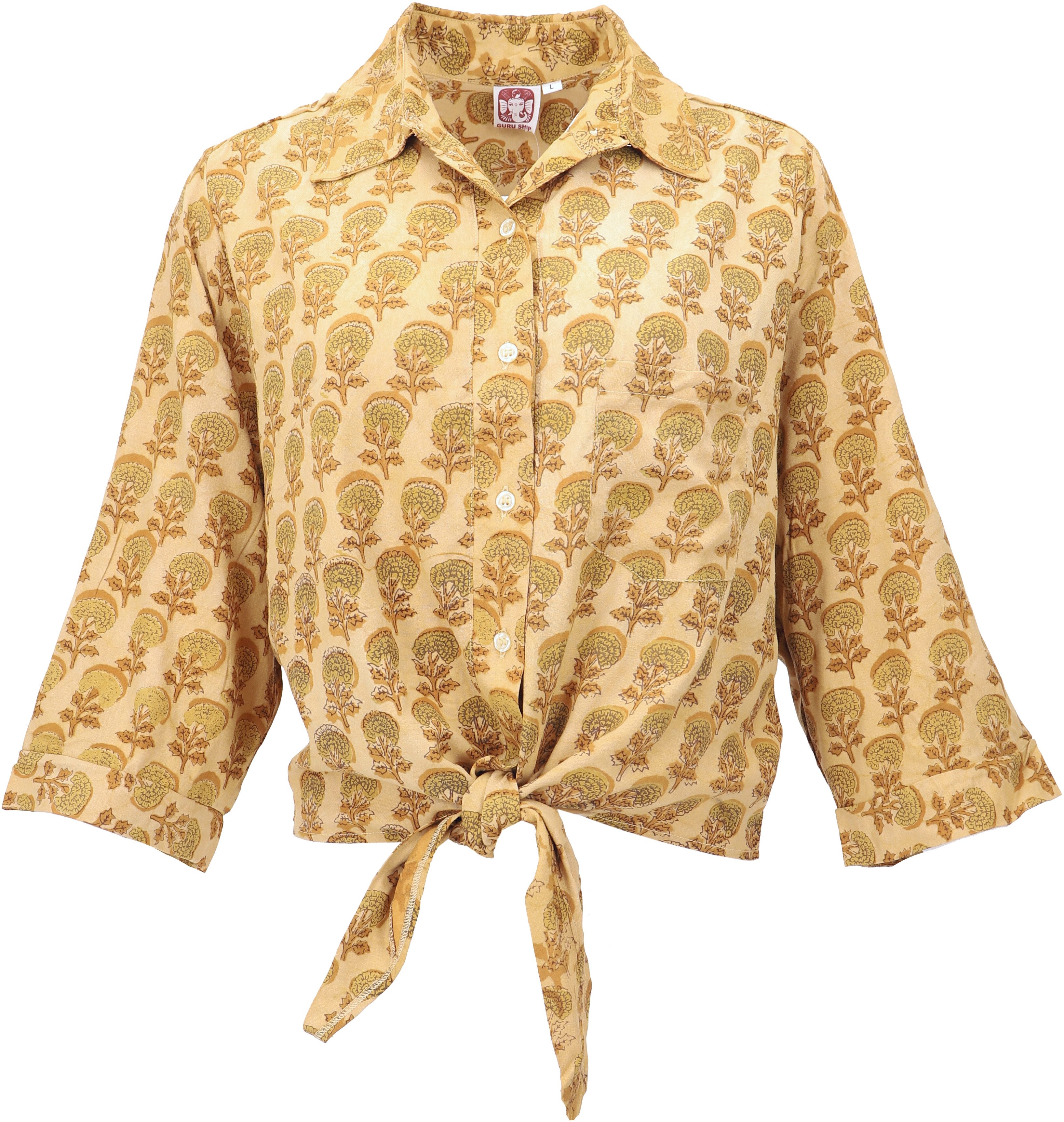 Longbluse Boho Blusentop mit African Print, Bluse zum..