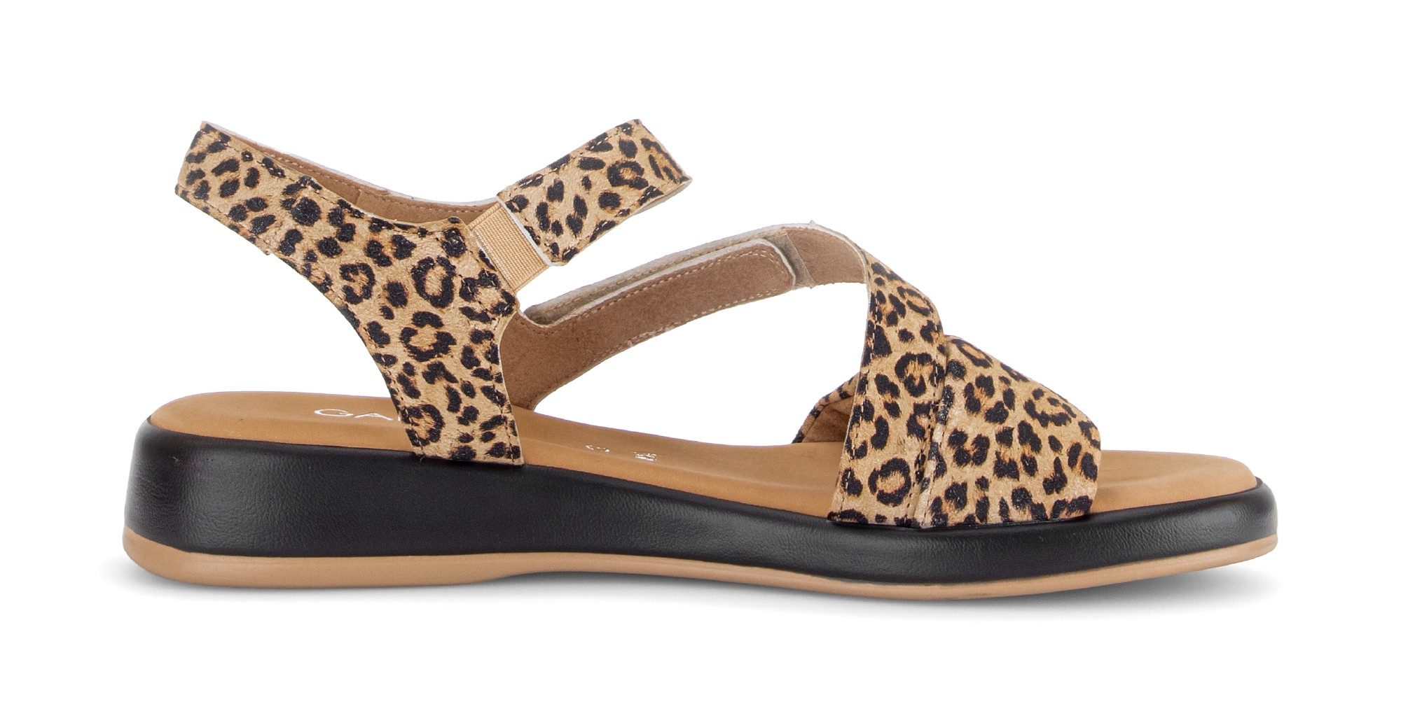 Gabor Rhodos Keilsandalette Riemchensandale, Sommerschuh in angesagter Leo-Optik, G-Weite – Bild 4 von 5