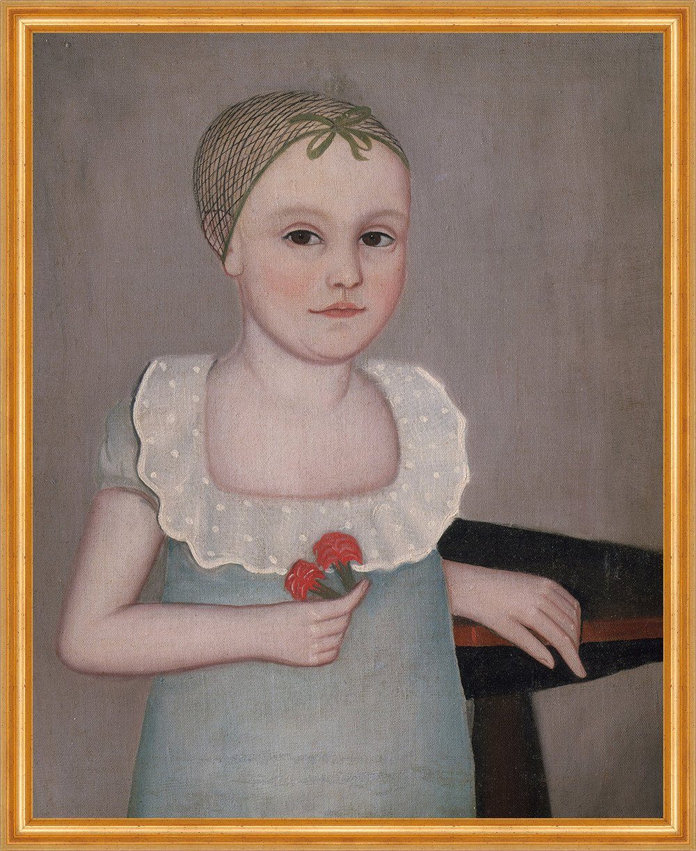 Kunstdruck Henrietta Dorr Ammi Phillips Kinder Mädchen Kappe Haarnetz B A2 00466