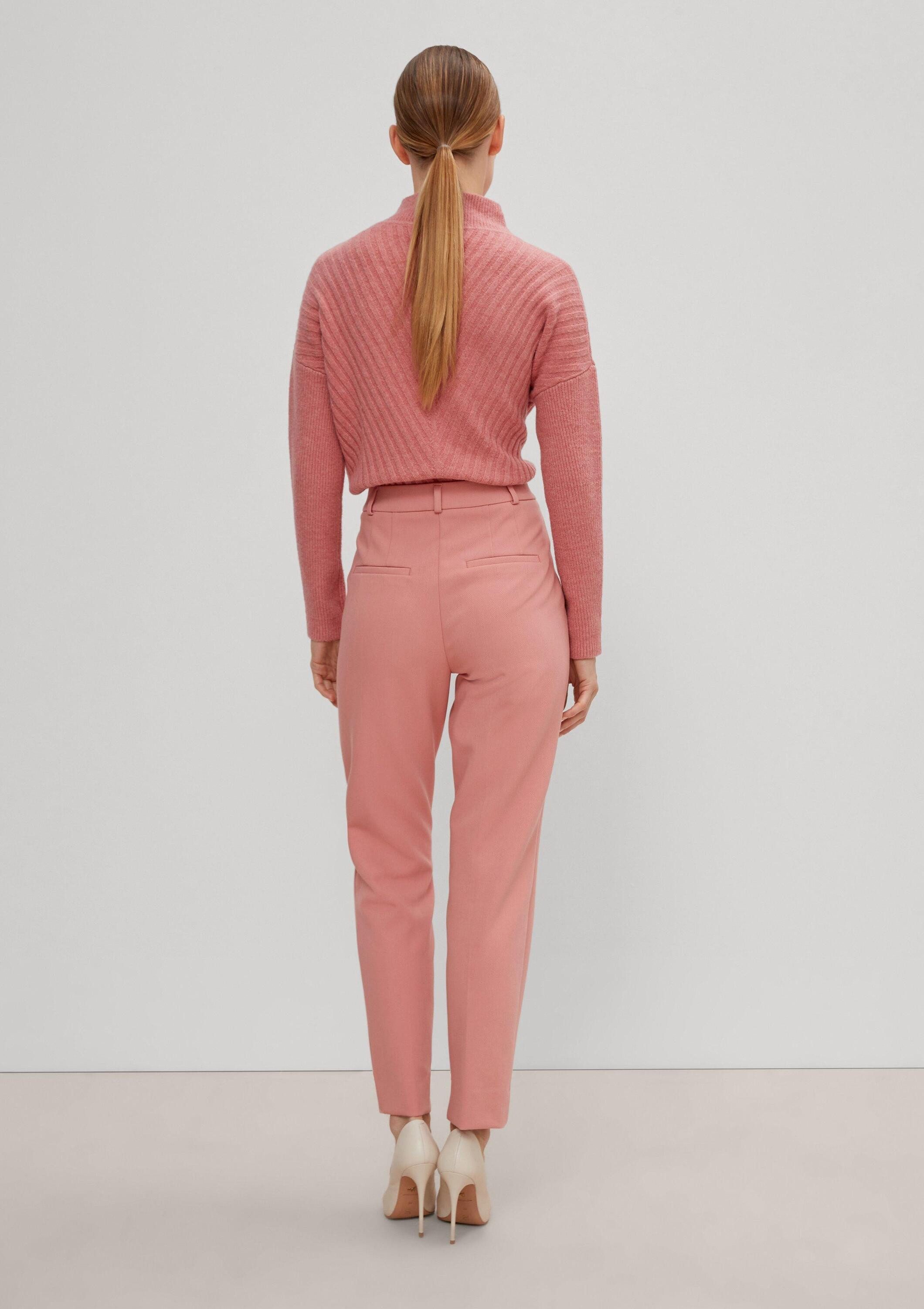 comma 7/8-Hose Hose Slim: Hose mit Fischgratmuster