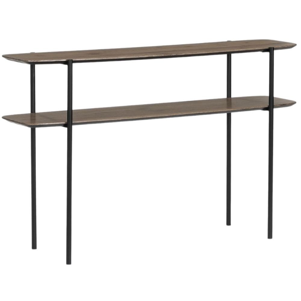 LebensWohnArt Konsolentisch Moderner Konsolentisch PINA 120cm taupe Pinien-Optik Konsole