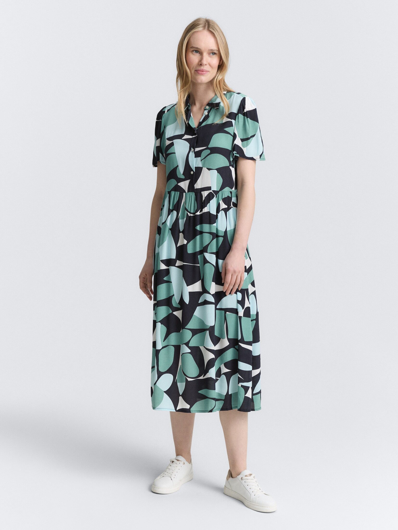 Sommerkleid Midi-Kleid mit Muster