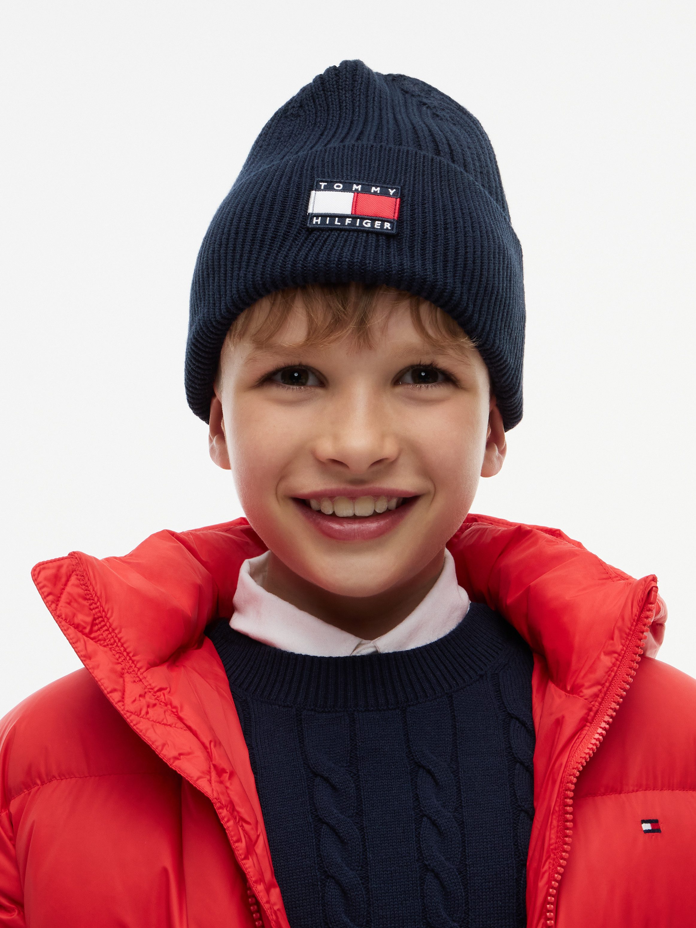 Tommy Hilfiger Beanie HERITAGE FLAG BEANIE Regular fit mit Markenlogo