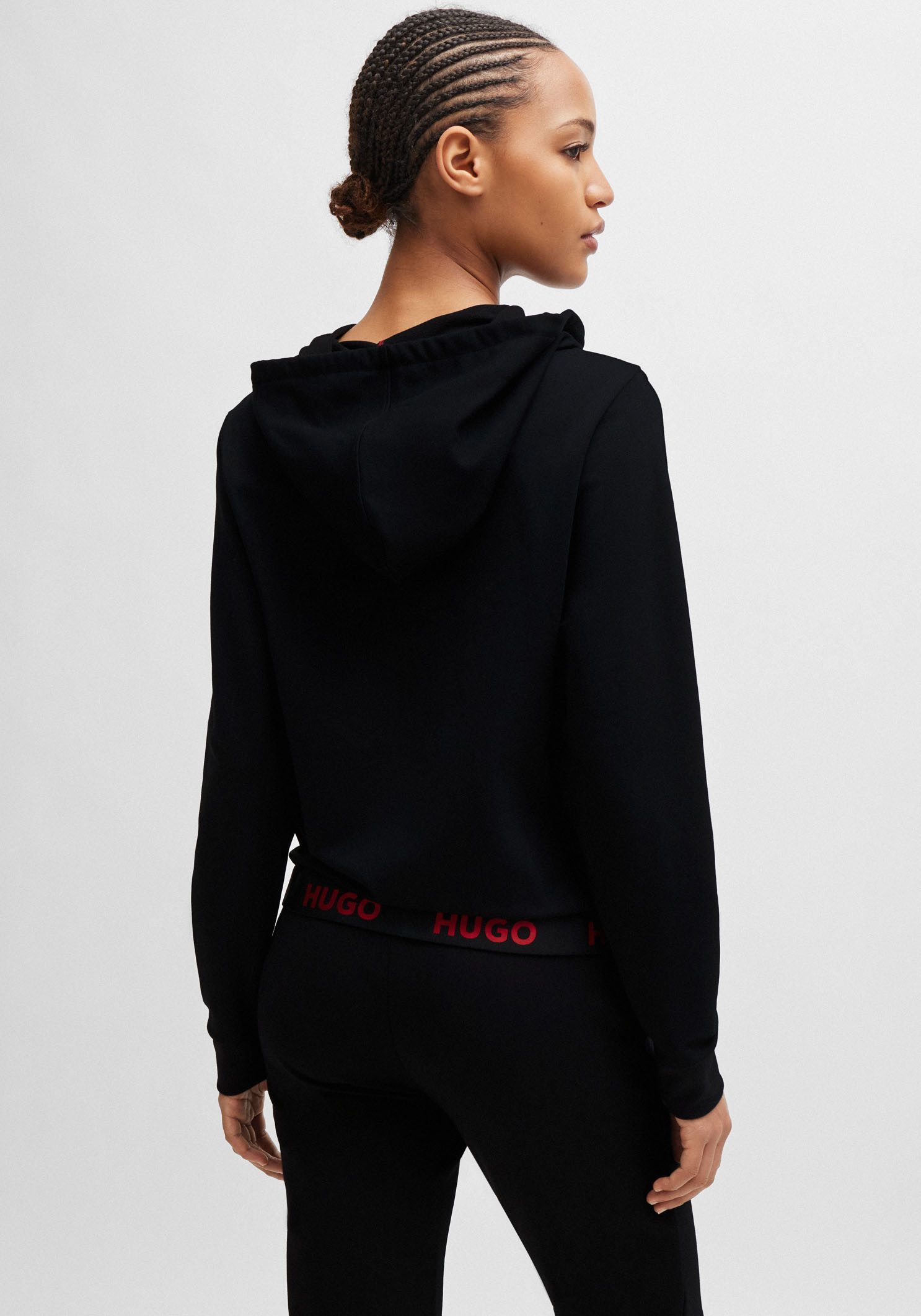 HUGO Sweatjacke SPORTY LOGO_JACKET mit Kordel günstig online kaufen