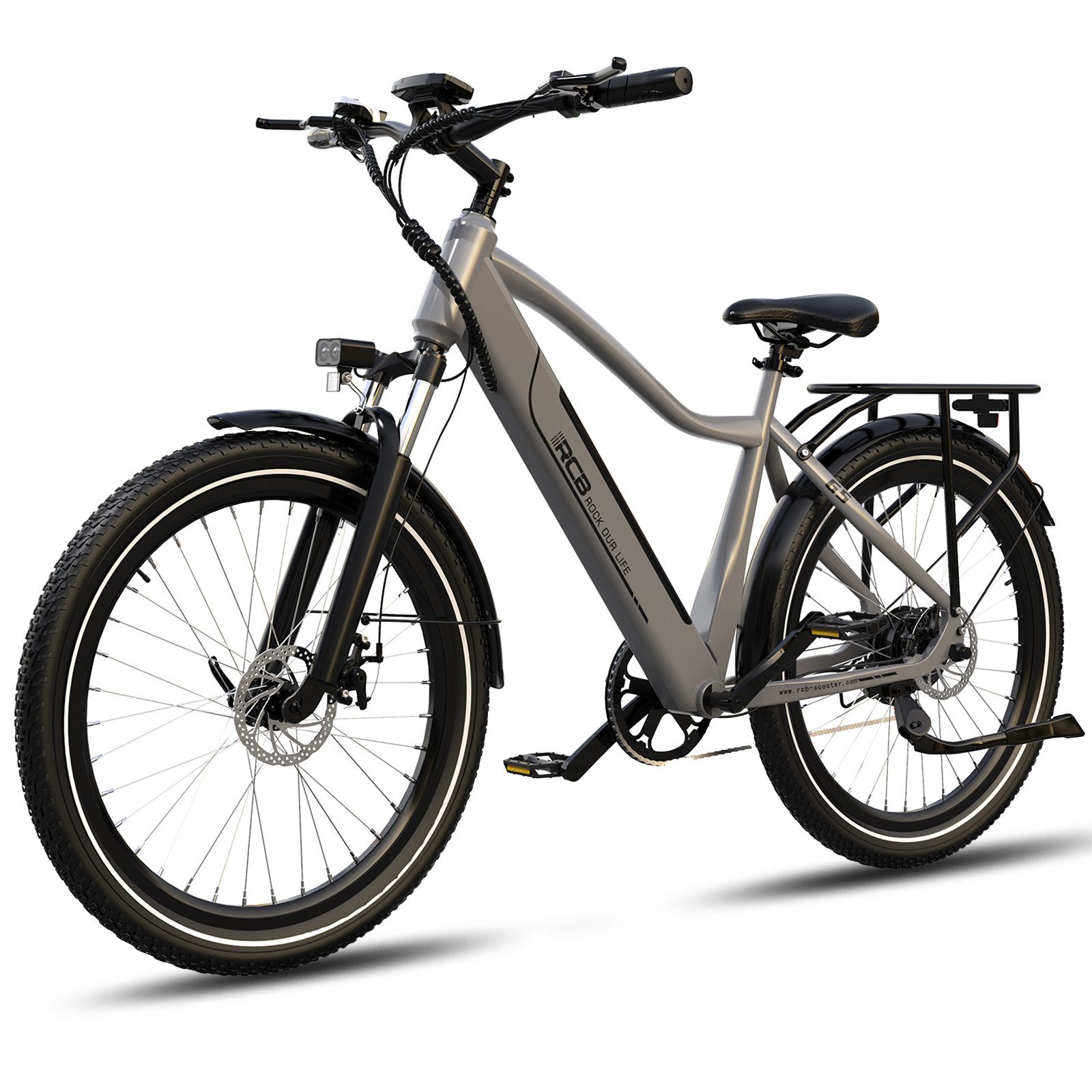 RCB E-Bike Pedelec G5 für Stadt und Gelände,27,5Zoll Herren Elektrofahrrad,13Ah,80-120 km, 7 Gang, Kettenschaltung, Heckmotor, 468 Wh, APP&NFC, ebike Herren, Drehmomentsensor, max. Geschwindigkeit: 25 km/h