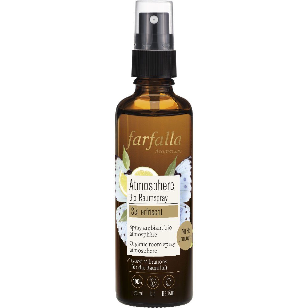 Farfalla Essentials AG Raumduft sei erfrischt Lemongrass Atmosphere Bio-Raumspray, 75 ml