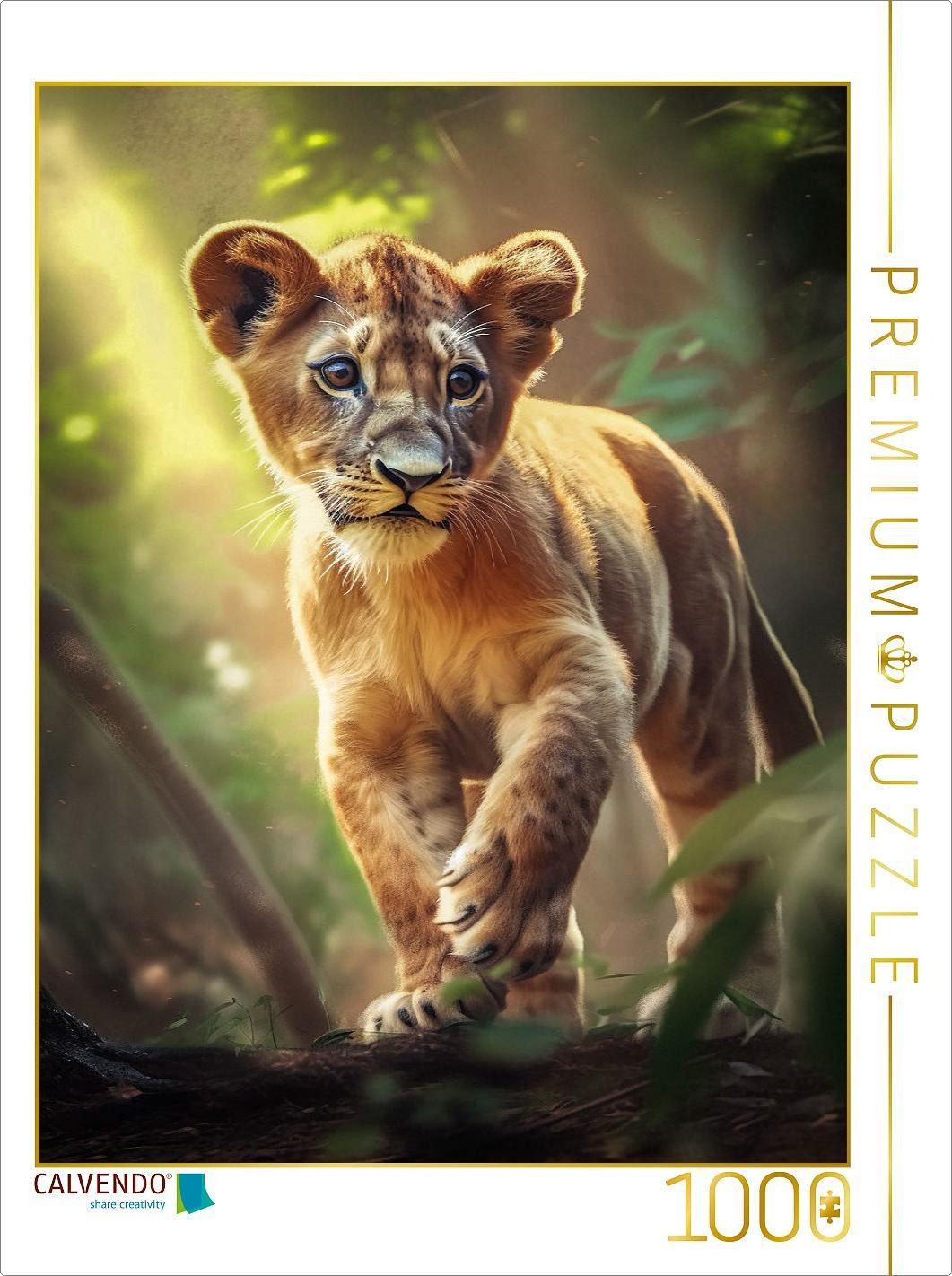CALVENDO Puzzle CALVENDO Puzzle Lion, 1000 pieces, finished size 25.2 × 18.9 in (64 ×, 1000 Puzzleteile