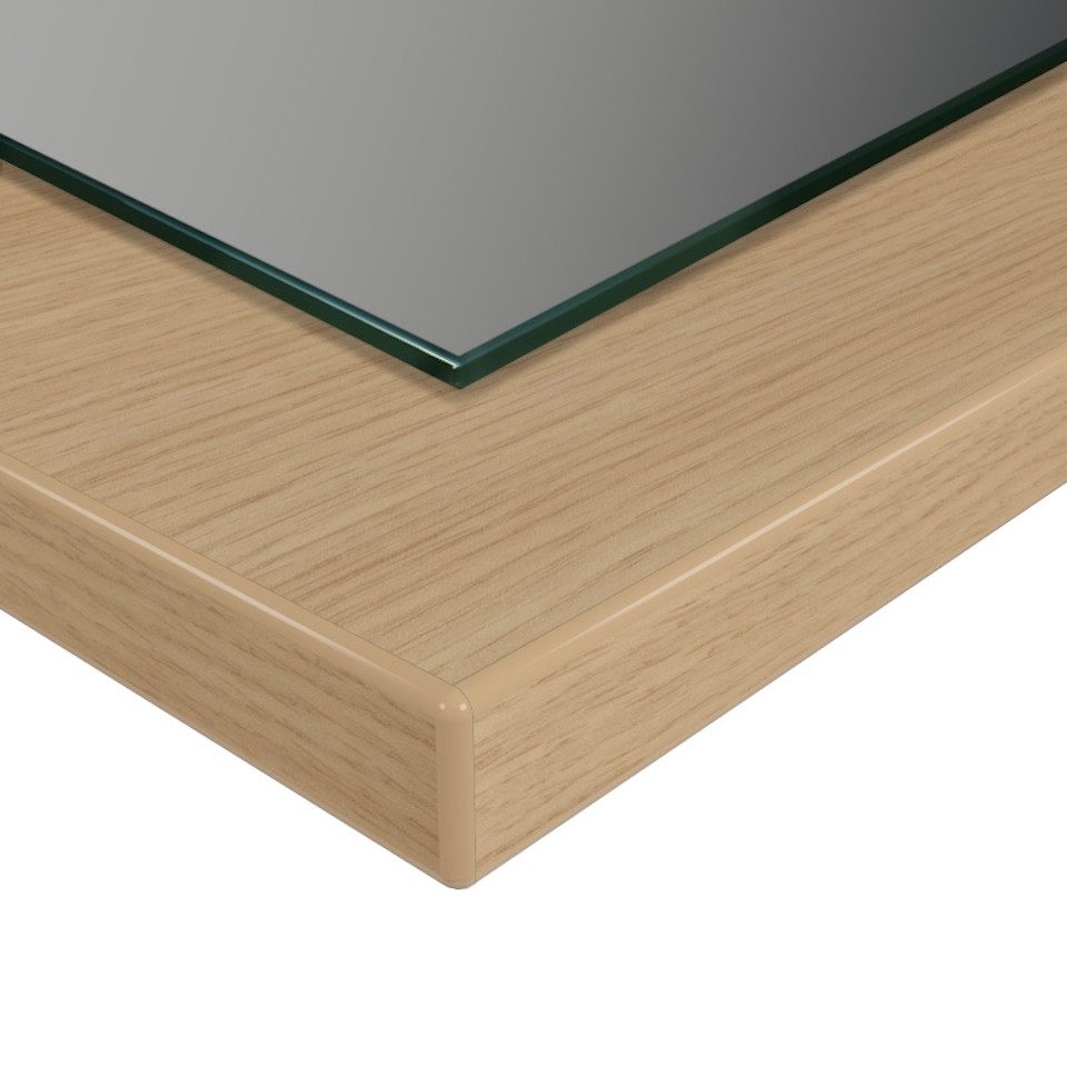 MySpiegel.de Wandspiegel Doman auf dekorativen Holzplatte im modernen Stil mit elegantem Rahmen