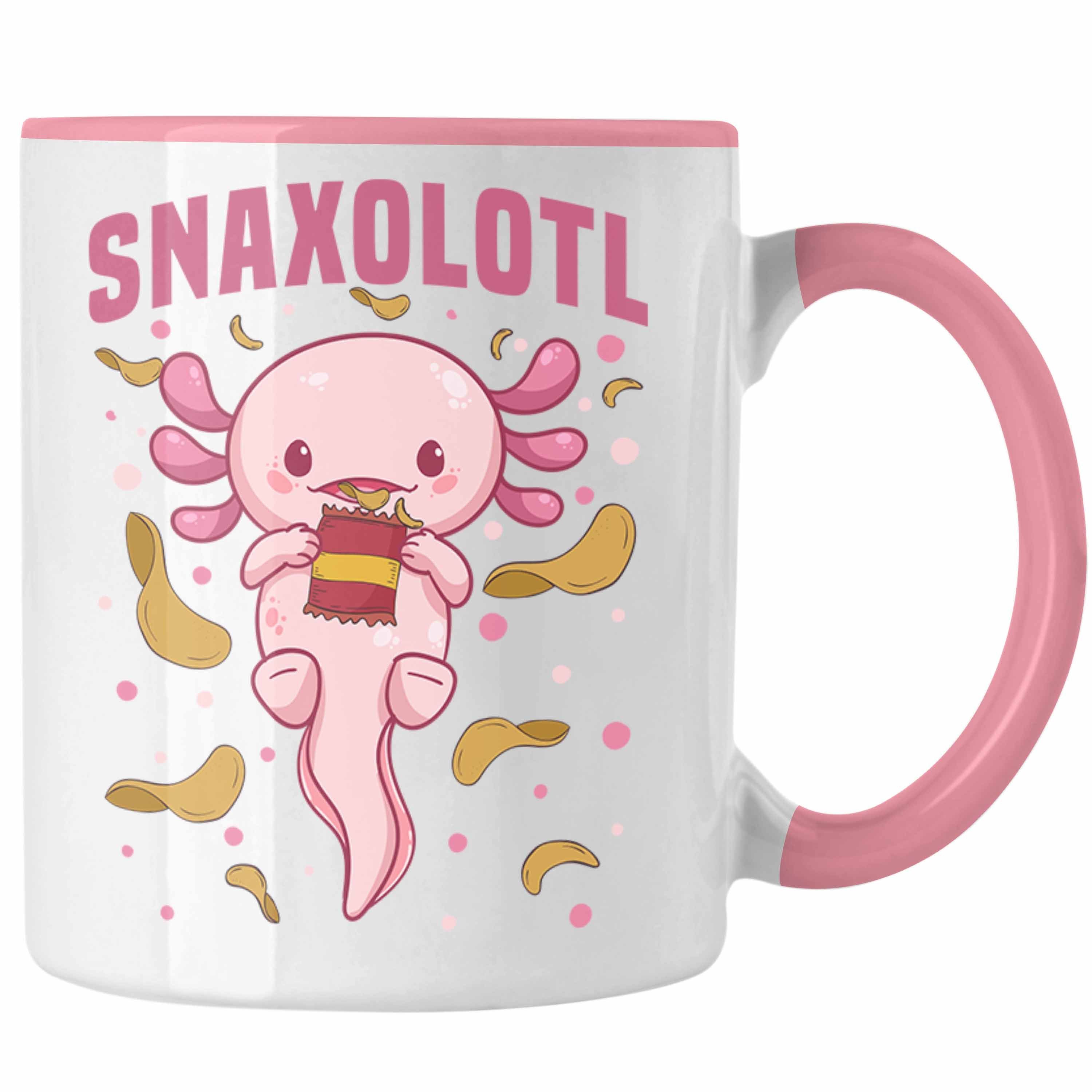 Trendation Tasse Trendation - Axolotl Tasse Geschenk für Schwanzlurch-Liebhaber Snaxolotl Rosa