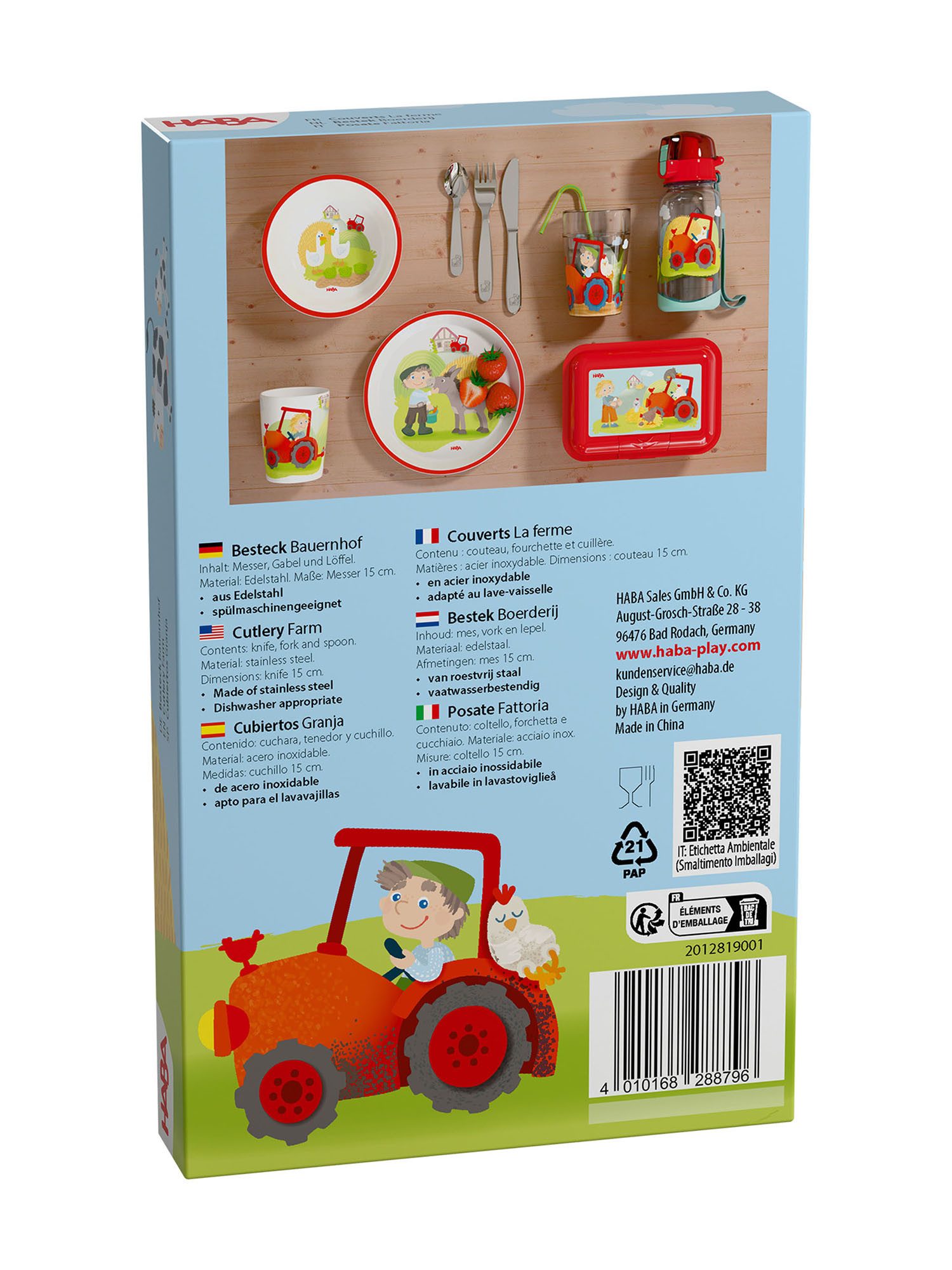 Haba Besteck-Set Bauernhof, Cutlery Set, Essbesteck, Besteckgarnitur