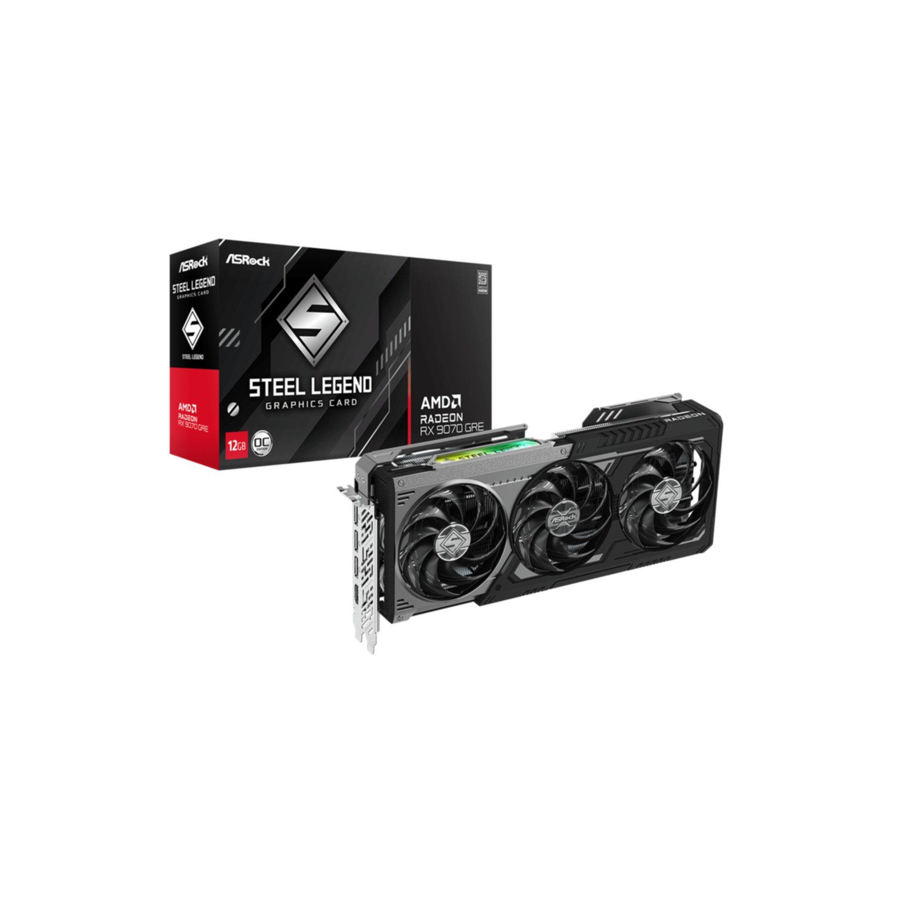 Asrock RX9070GRE SLD 12GO Grafikkarte (12 GB, GDDR6)