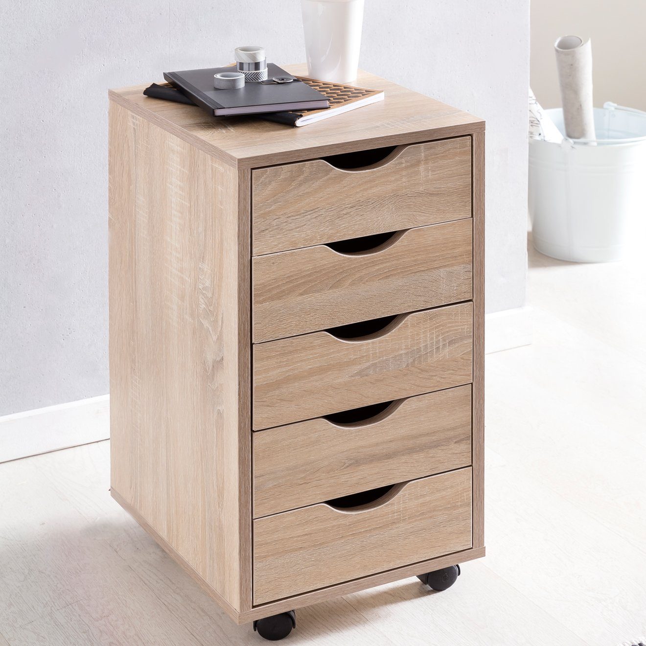 Wohnling Rollcontainer WL5.174, (Schreibtischcontainer 33 x günstig online kaufen