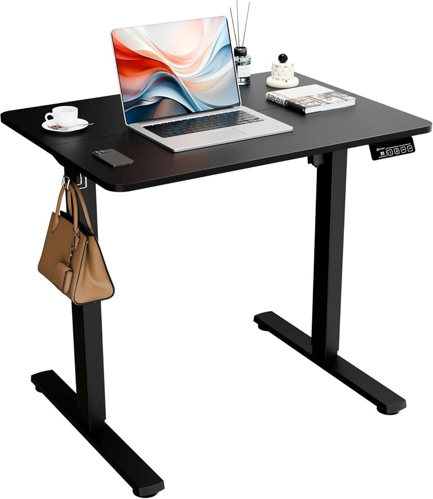 Stehtisch Elektrischer Höhenverstellbarer Schreibtisch 80x60cm Schwarz