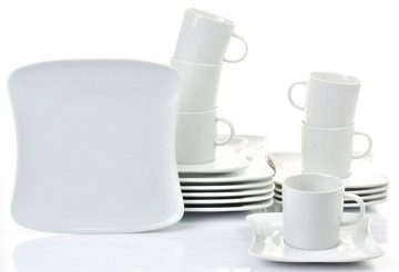 Retsch Arzberg Kaffeeservice Geschirr-Set, Service SANDY (18-tlg), 6 Personen, Porzellan, Porzellan Made in Germany, 18 Teile, für 6 Personen
