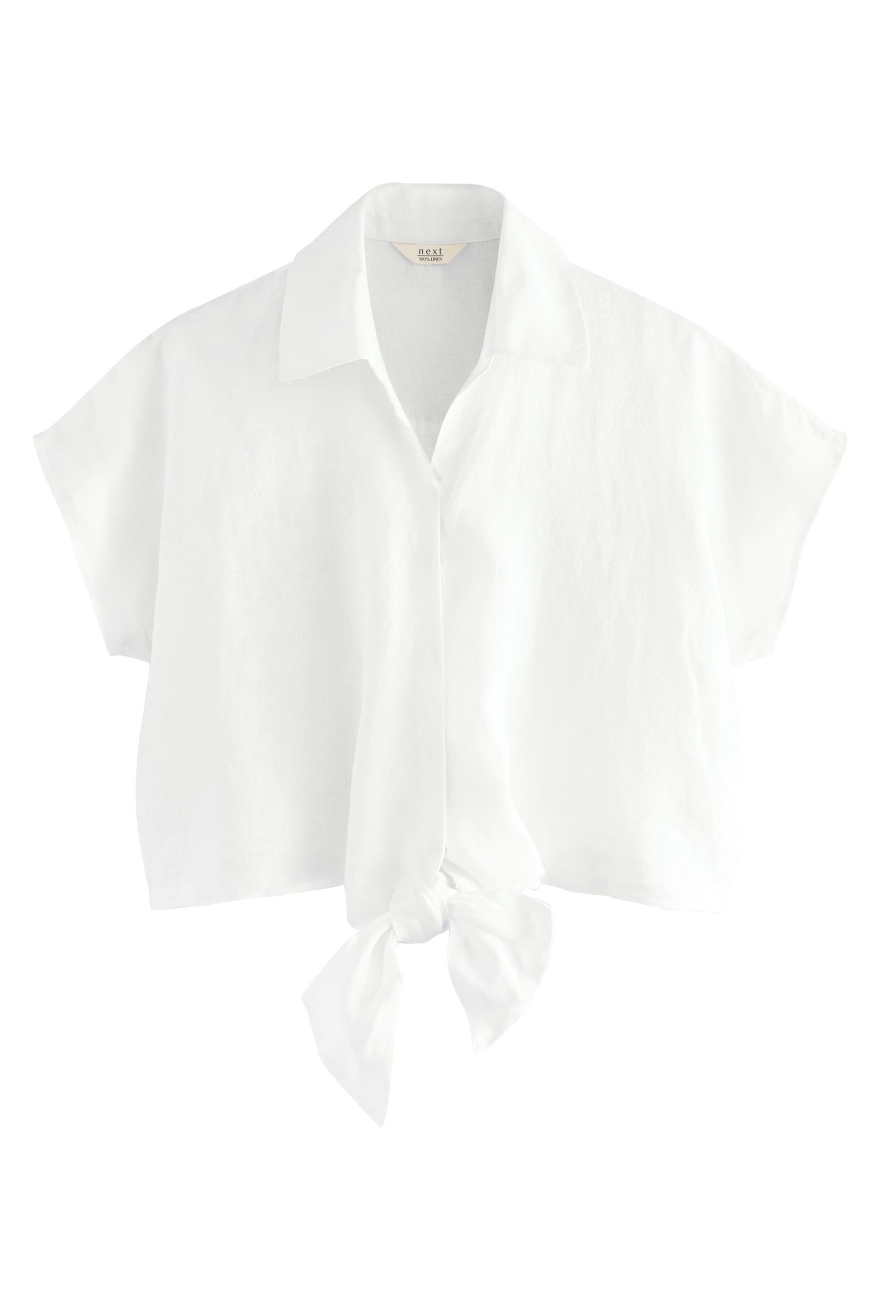Next Kurzarmhemd Kurzarm-Bluse mit Knotendesign vorne günstig online kaufen