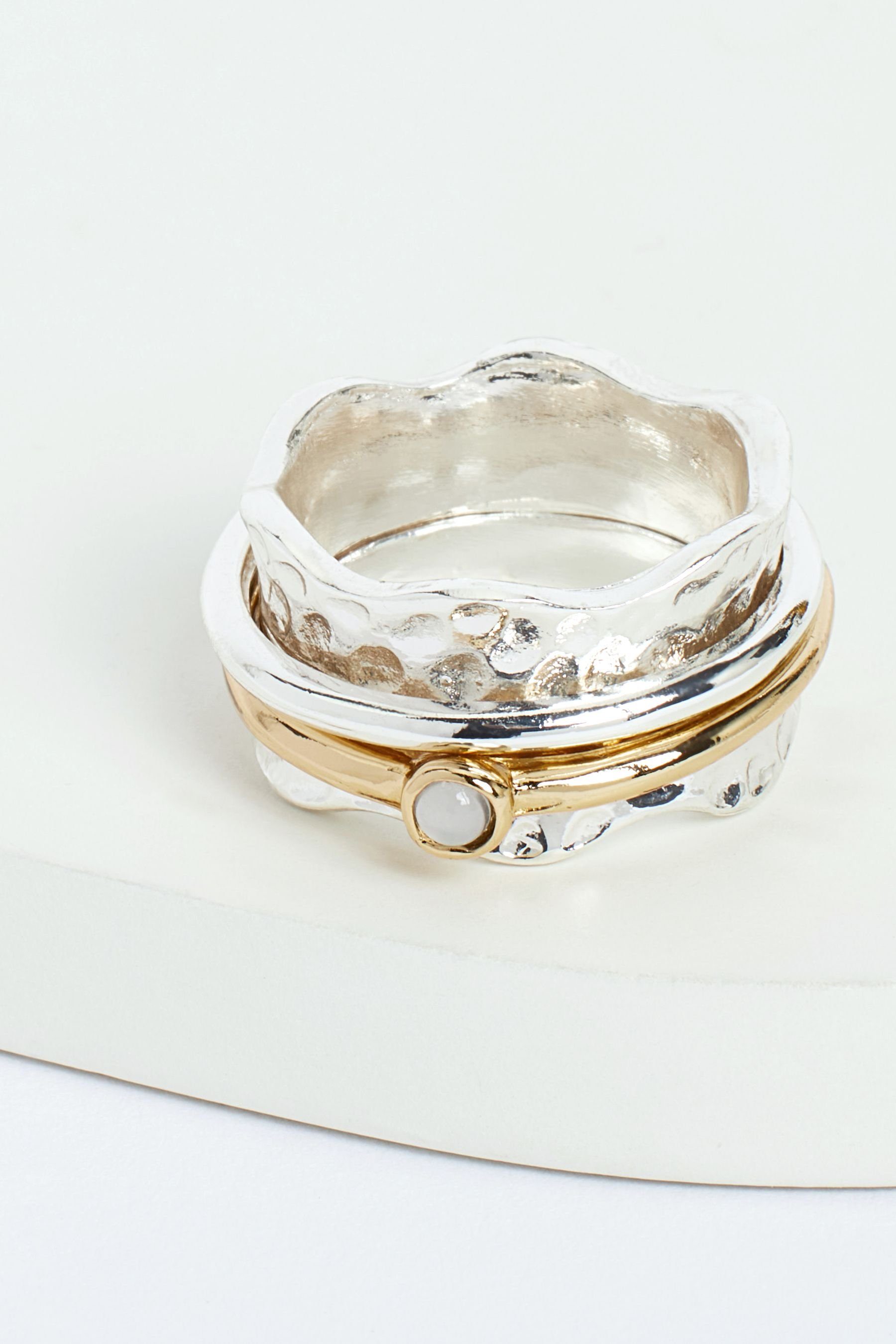 Next Fingerring Drehring aus recyceltem Metall günstig online kaufen