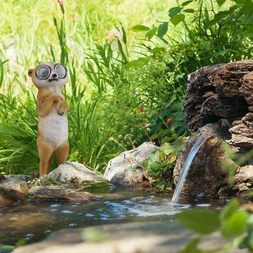 relaxdays Gartenfigur 10 x Gartenfigur Erdmännchen Solar