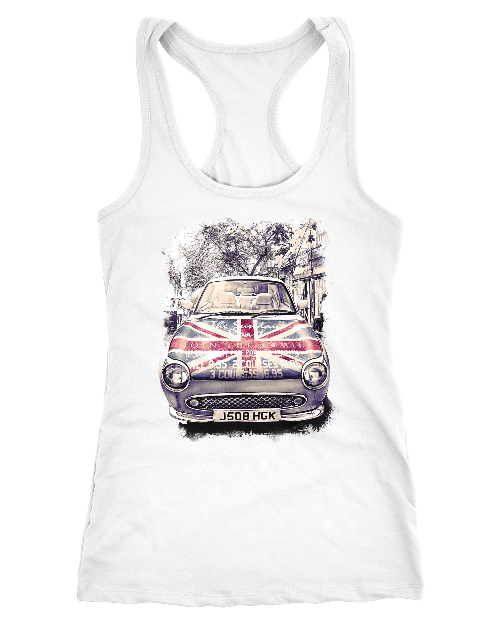 Neverless Tanktop Damen Tank Top London United Kingdomn Car UK Flag Flagge England Great Britain Racerback Neverless®