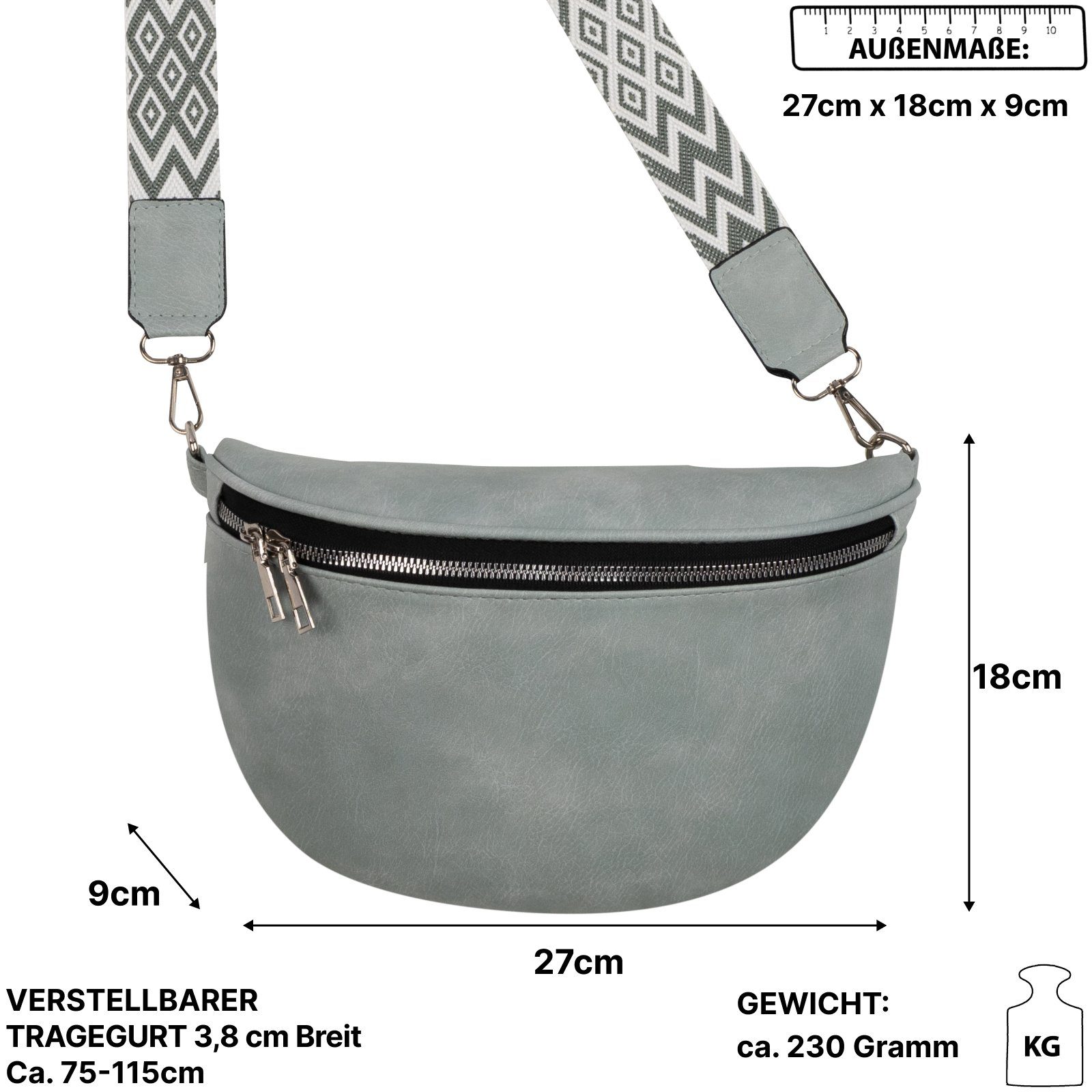 EAAKIE Gürteltasche Bauchtasche Umhängetasche Crossbody-Bag Kunstleder günstig online kaufen