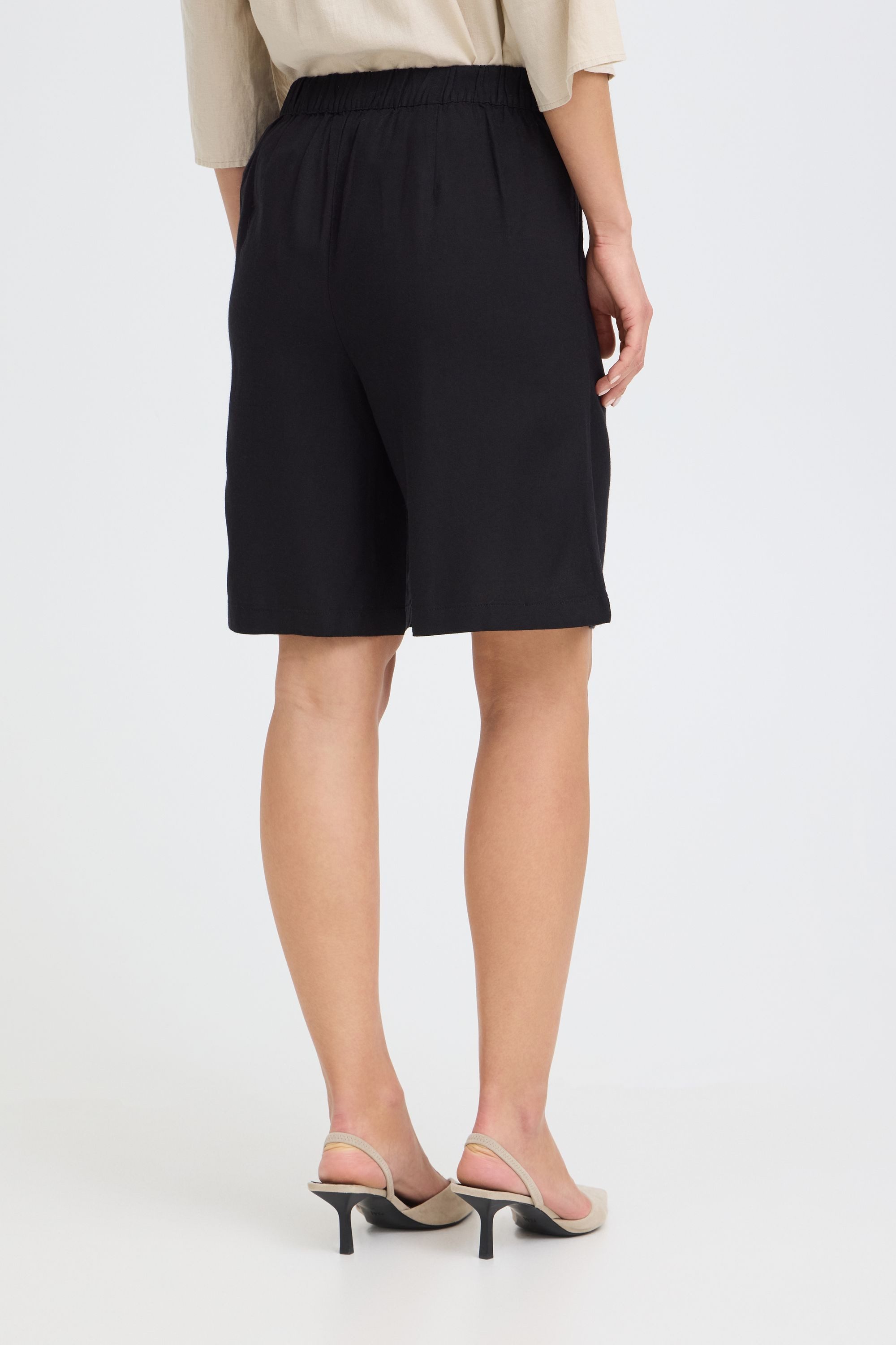 OXMO Leinenhose OXNInna Leinen-Mix-Shorts mit Bundfalten - Loose Fit – Bild 4 von 5