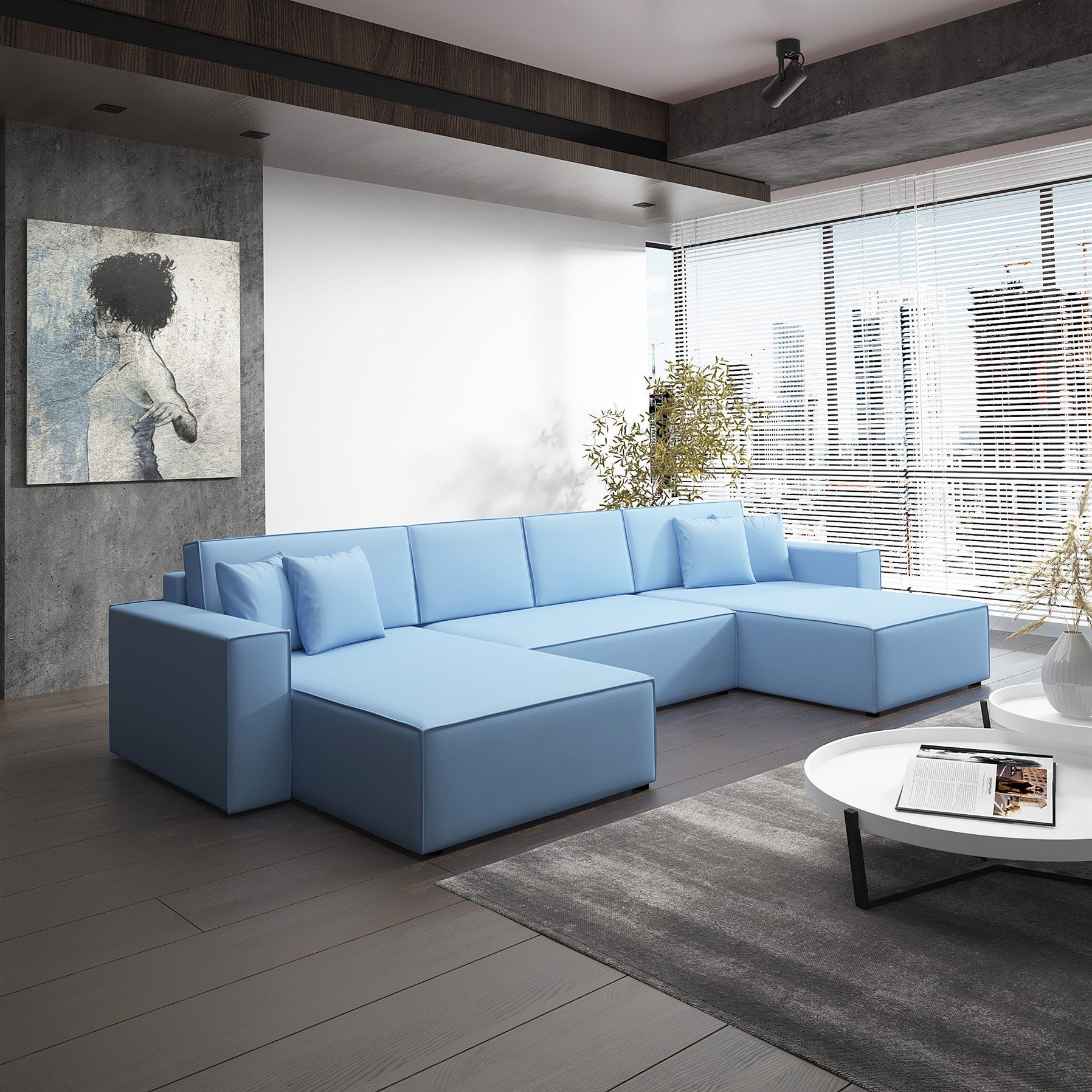 Fun Möbel Wohnlandschaft Schlafsofa Sofa CONOR günstig online kaufen
