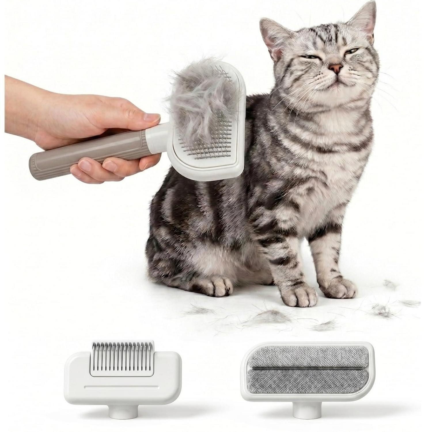 LuxusKollektion Fellbürste 3-in-1 Katzen-/Hundebürste Selbstreinigend