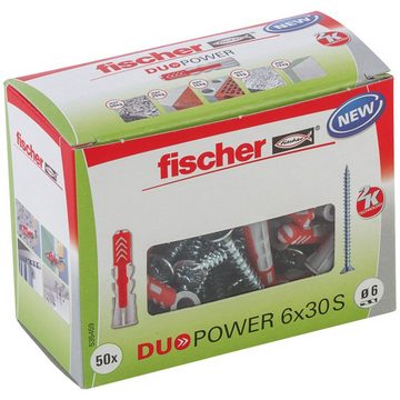 fischer Schrauben- und Dübel-Set Fischer Dübel-Set Duopower 6.0 x 30 mm - 51 Stück