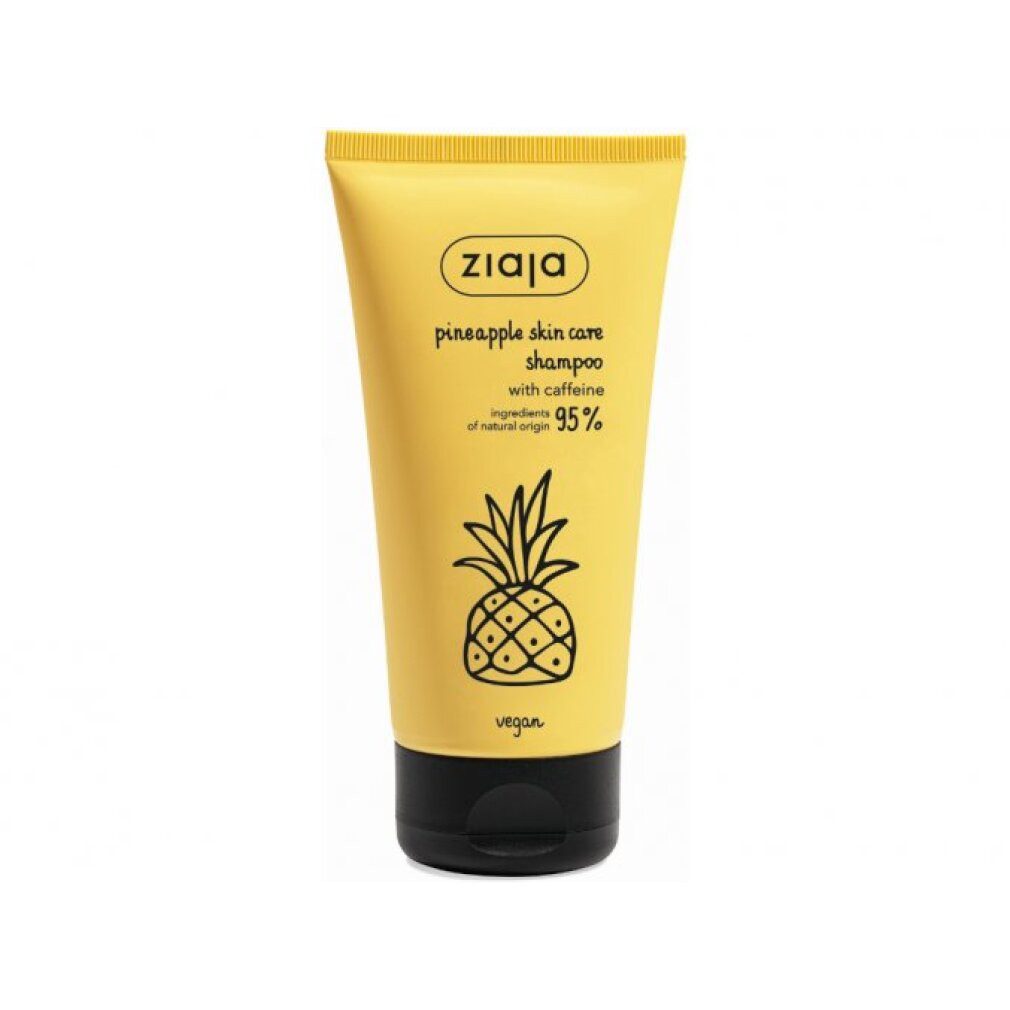 Ziaja Haarshampoo Pineapple Haut Care Shampoo mit Koffein, 160 ml