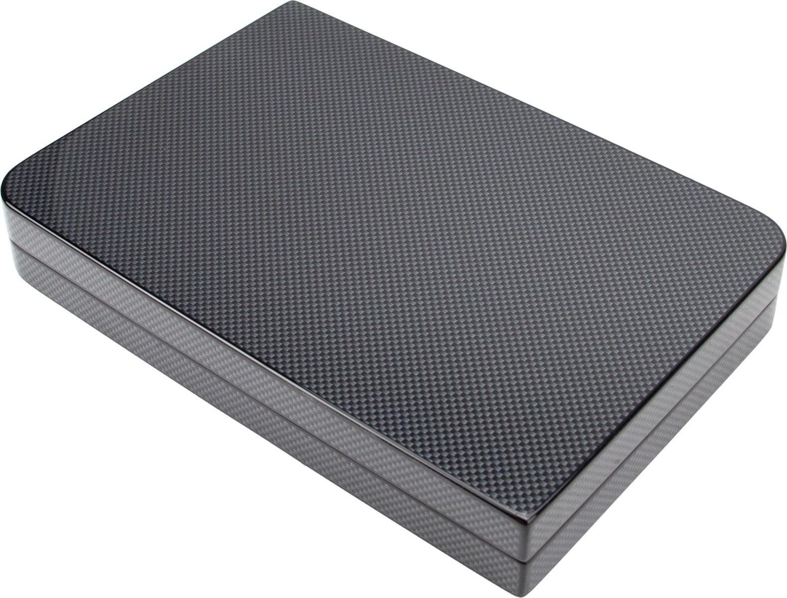meytrade Humidor Zigarre Carbon Finish Pianolack für ca. 10 Zigarren