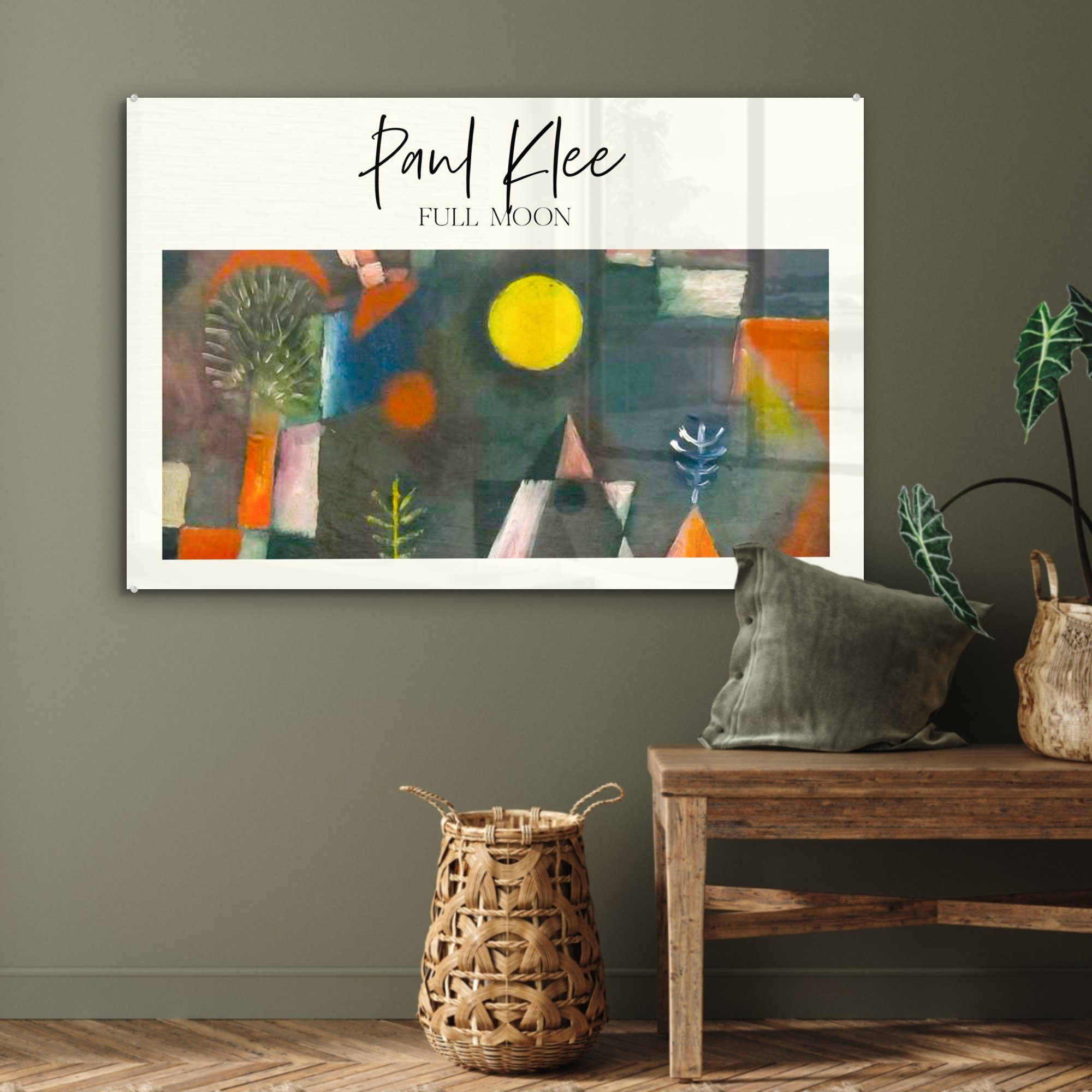Vollmond, Schlafzimmer MuchoWow - - Klee (1 Acrylglasbild St), Wohnzimmer & Acrylglasbilder Gemälde Paul