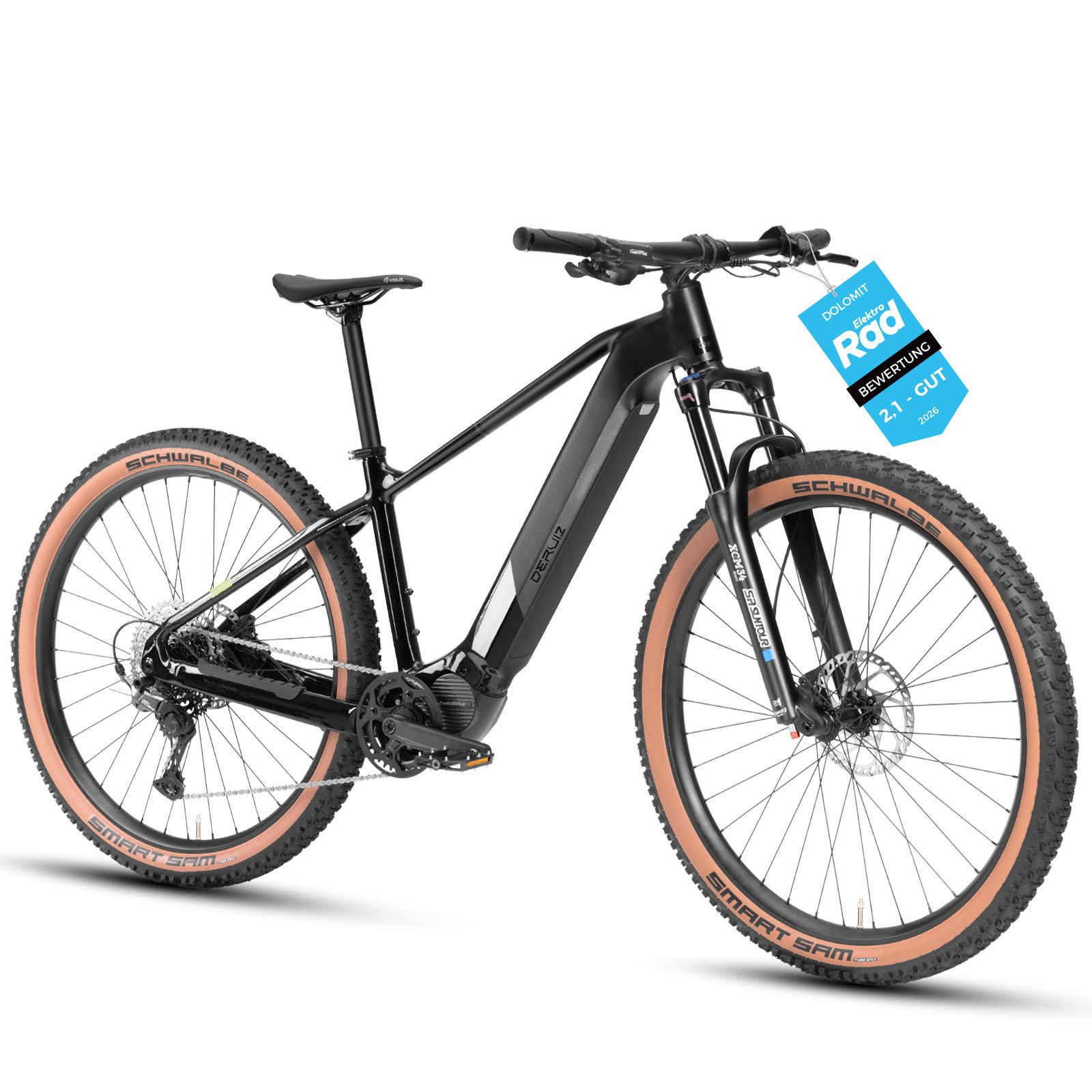 DERUIZ E-Bike Mountainbike Dolomit 29 Zoll, 110 Nm Mittelmotor, max. 180km, Drehmomentsensor, 11 Gang SHIMANO CUES ASLU6000T1R Schaltwerk, Kettenschaltung, Mittelmotor, 720 Wh, (Trittfrequenz- und Drehmomentsensor Für Damen und Herren)