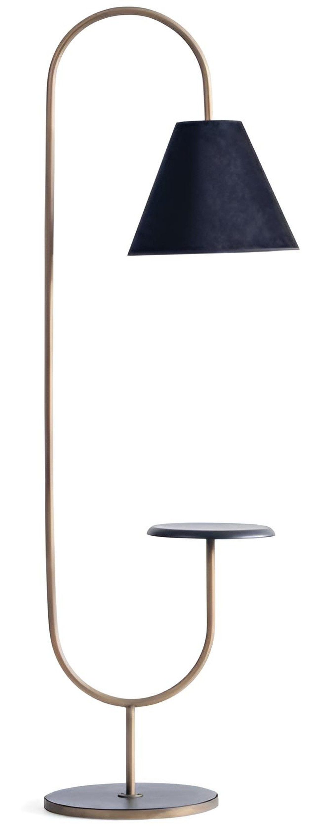JVmoebel Stehlampe Moderne Stehlampe mit Tisch aus Metall in Blau von JVMoebel, Ohne Leuchtmittel, Tageslichtweiß, Warmweiß, Kaltweiß, Made in Europa