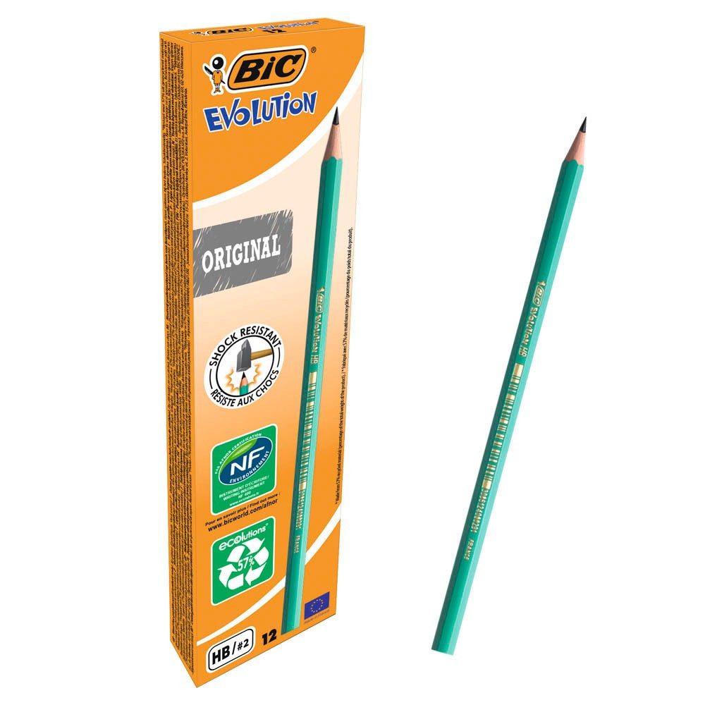 BIC BIC 880311 ECOlutions EVOLUTION 650 Bleistifte HB 12 St. Tintenpatrone